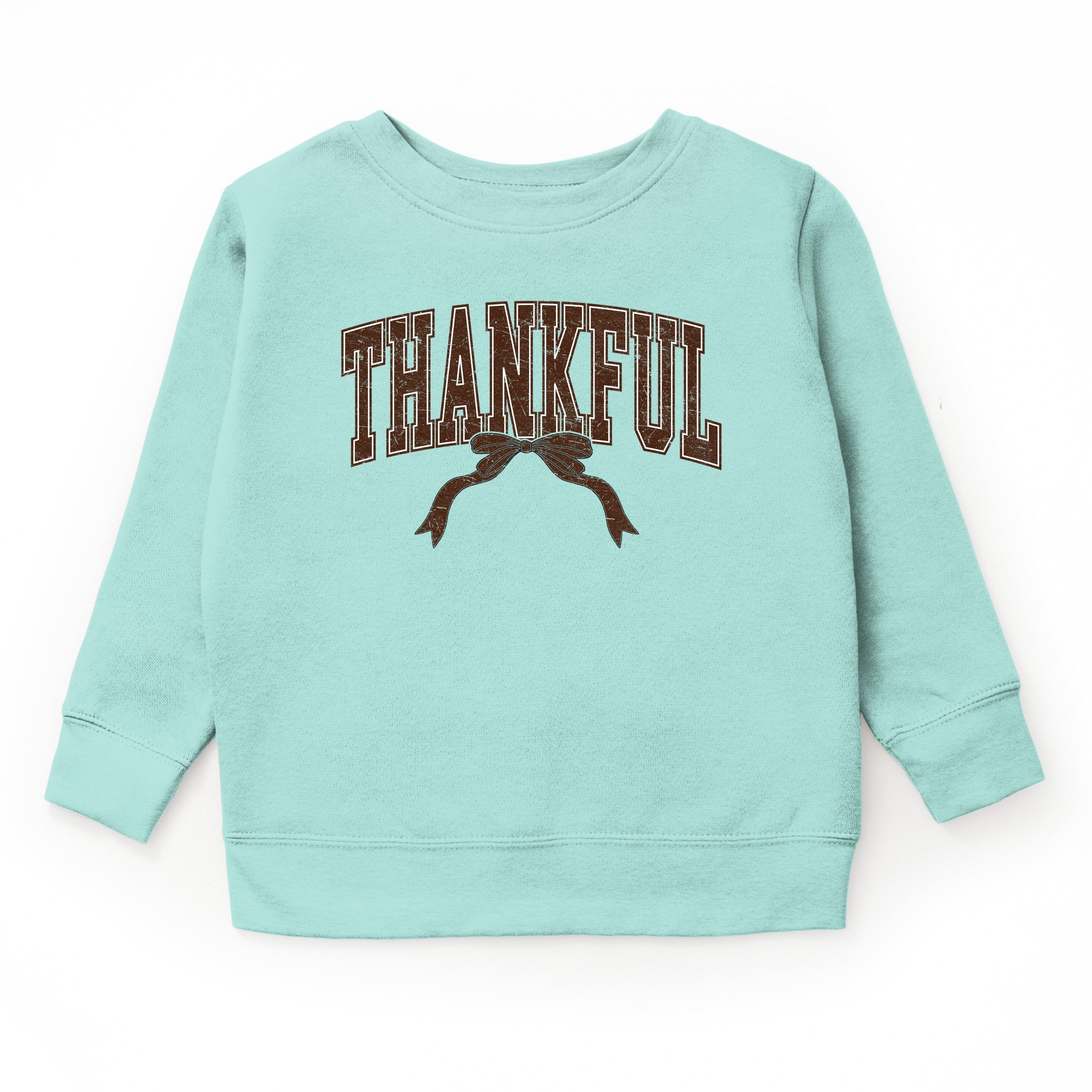 Varsity Thankful Coquette - Toddler Graphic Sweatshirt and Youth Graphic Sweatshirt