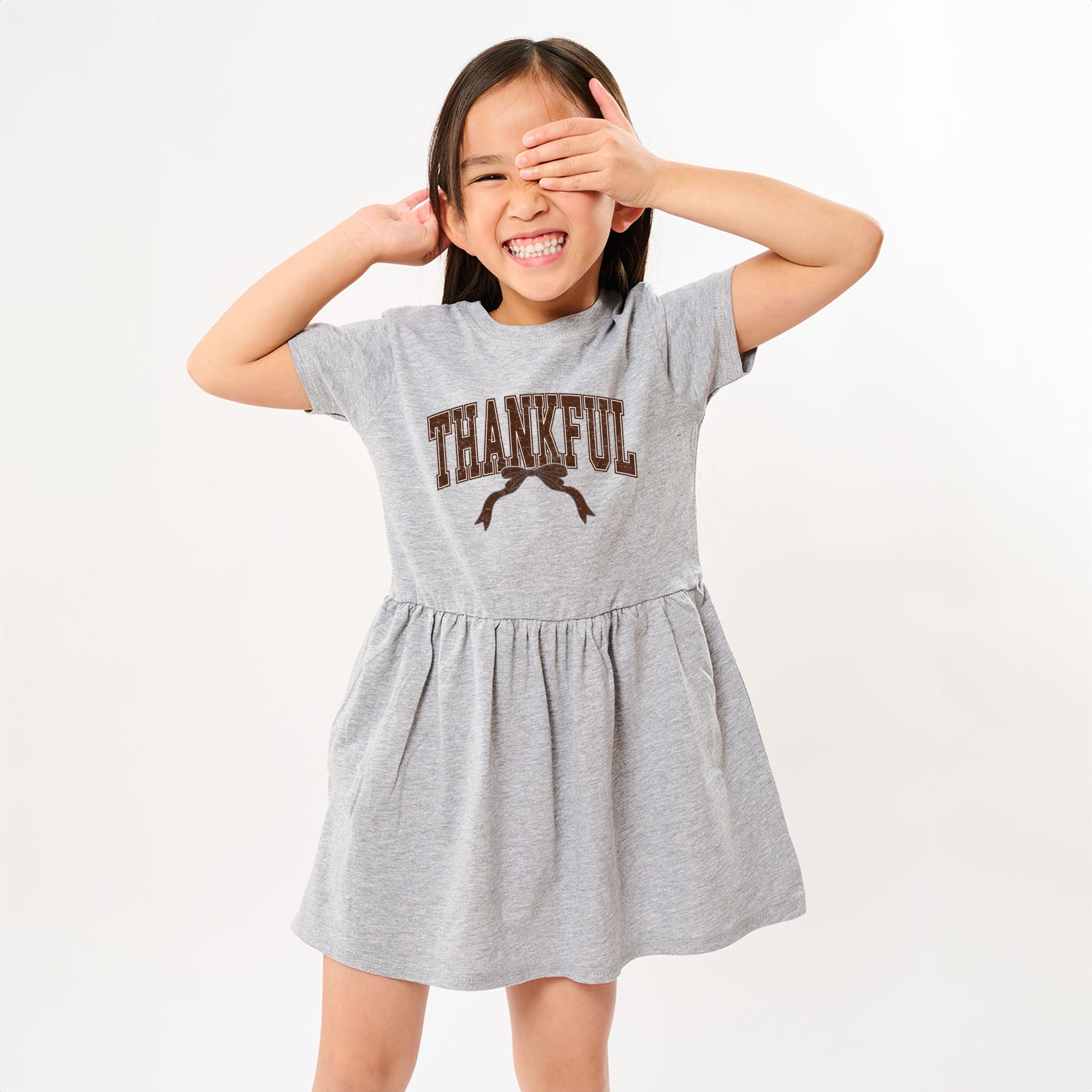 Varsity Thankful Coquette - Toddler Graphic Dress and Infant Dress