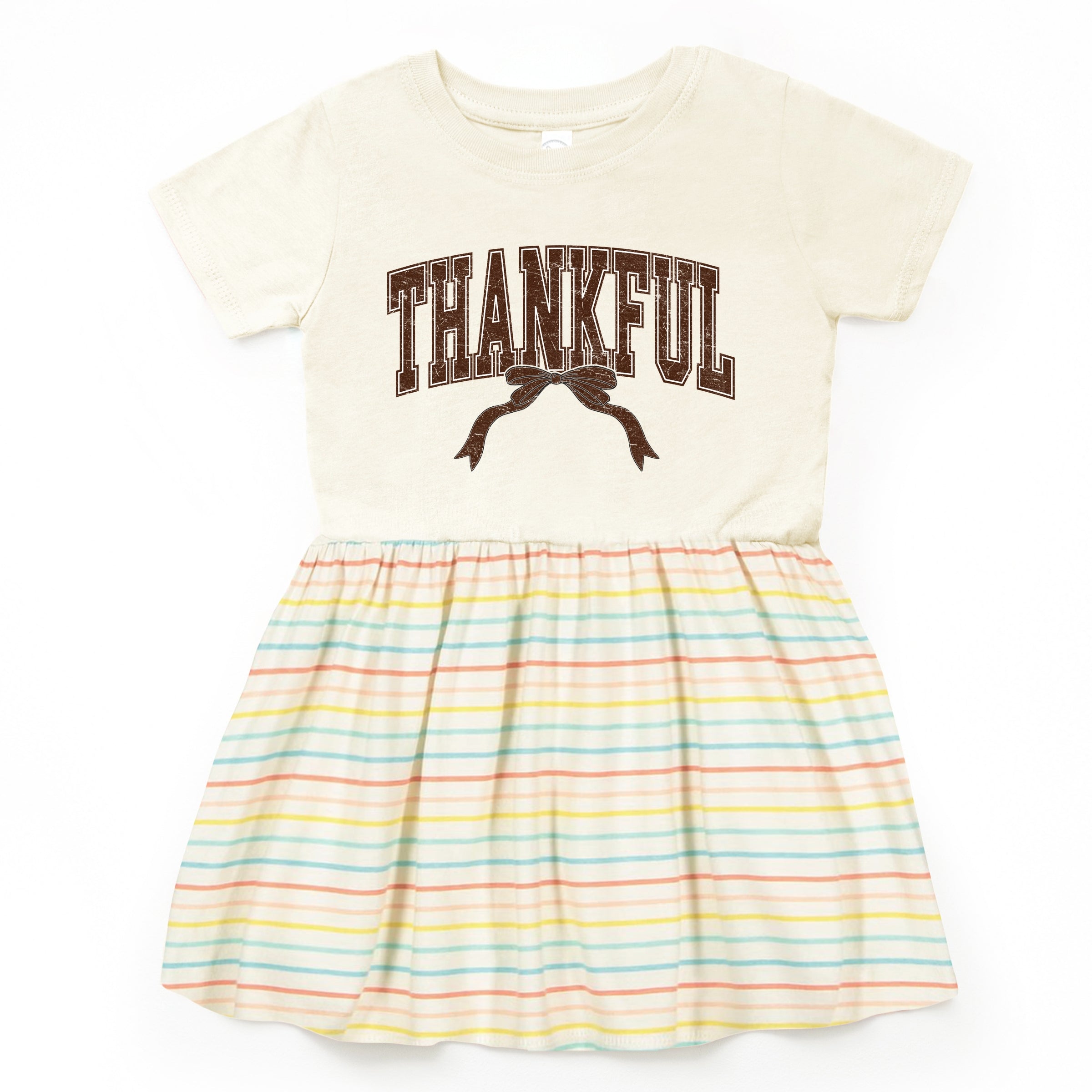 Varsity Thankful Coquette - Toddler Graphic Dress and Infant Dress