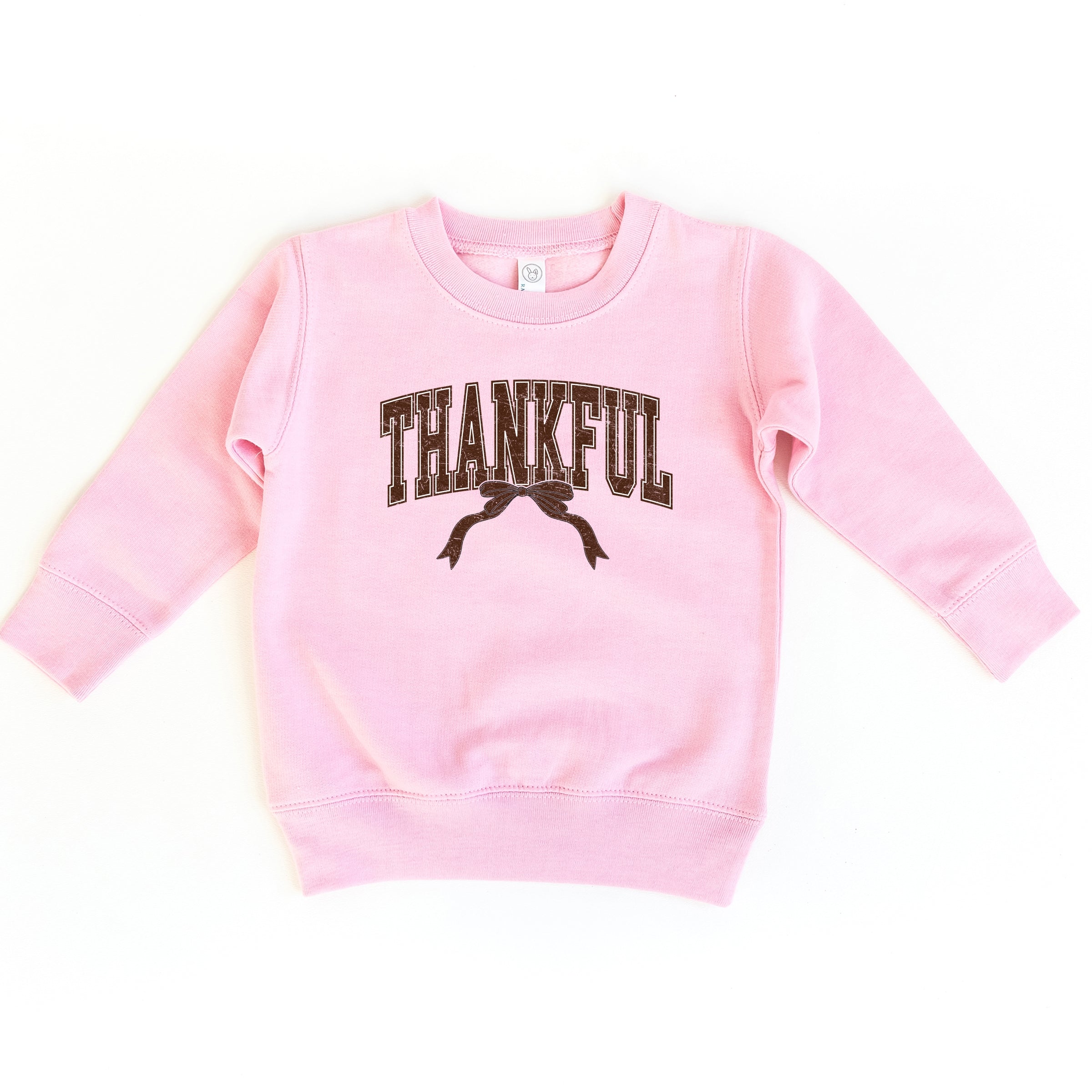 Varsity Thankful Coquette - Toddler Graphic Sweatshirt and Youth Graphic Sweatshirt