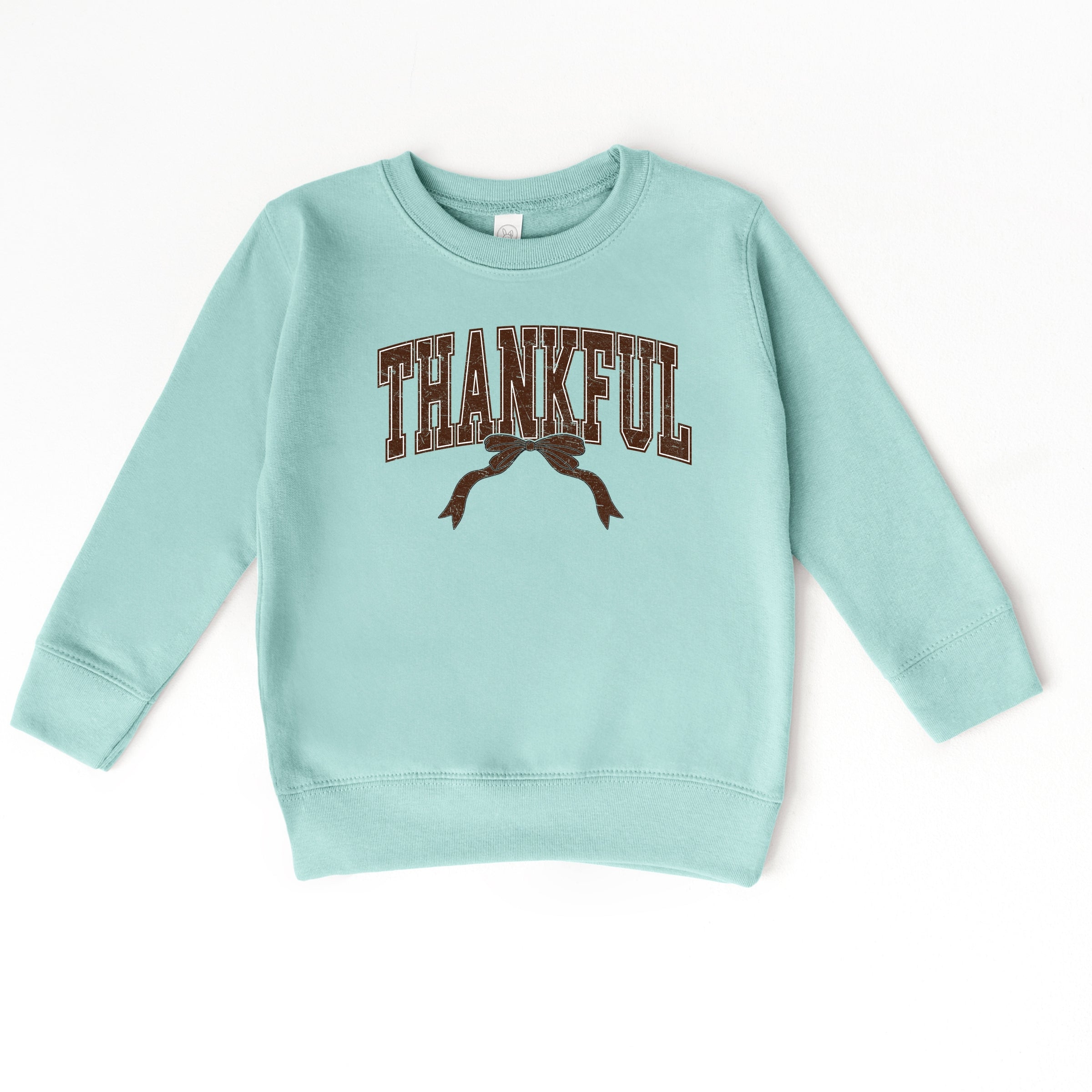 Varsity Thankful Coquette - Toddler Graphic Sweatshirt and Youth Graphic Sweatshirt