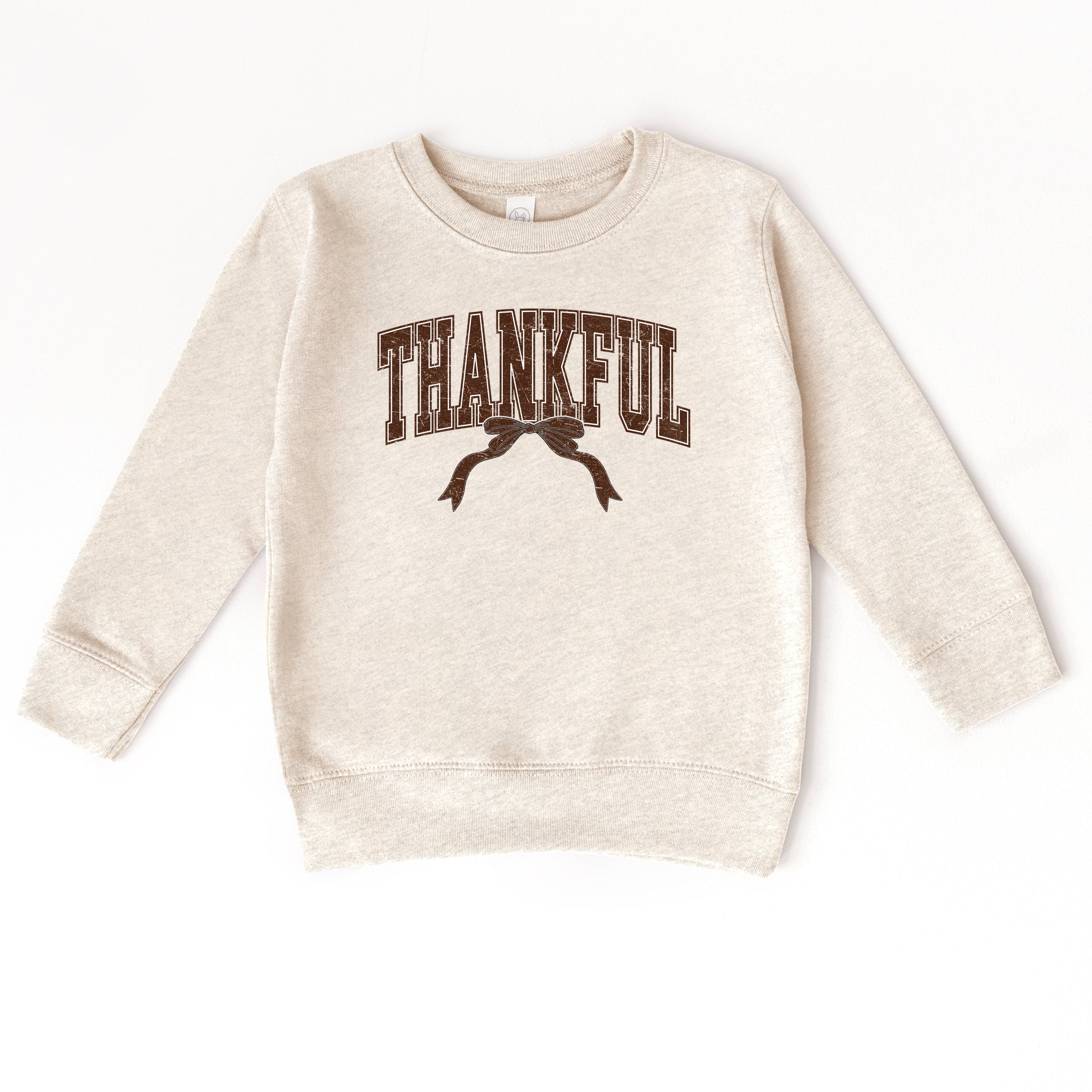 Varsity Thankful Coquette - Toddler Graphic Sweatshirt and Youth Graphic Sweatshirt
