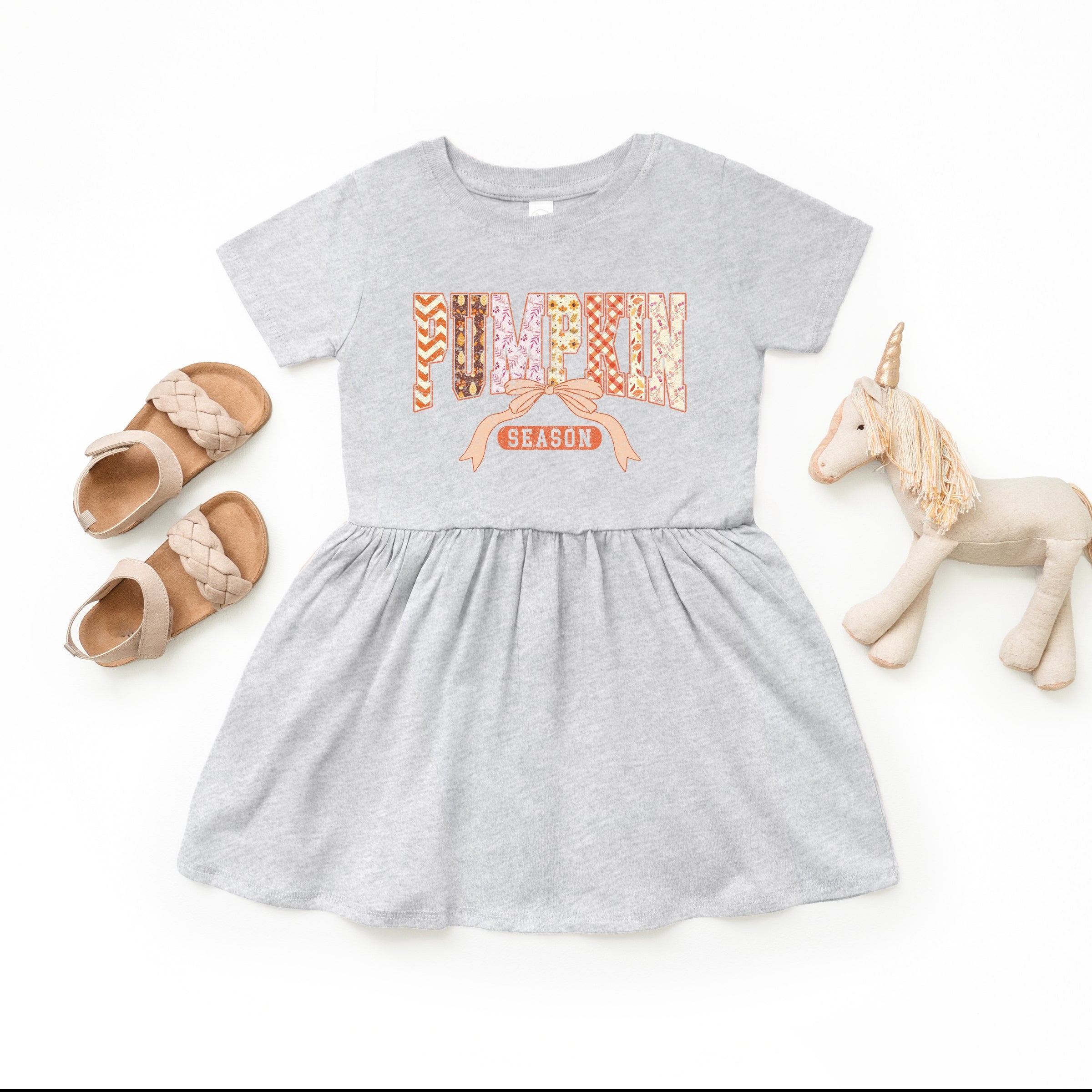 Pumpkin Season Patterns - Toddler Graphic Dress