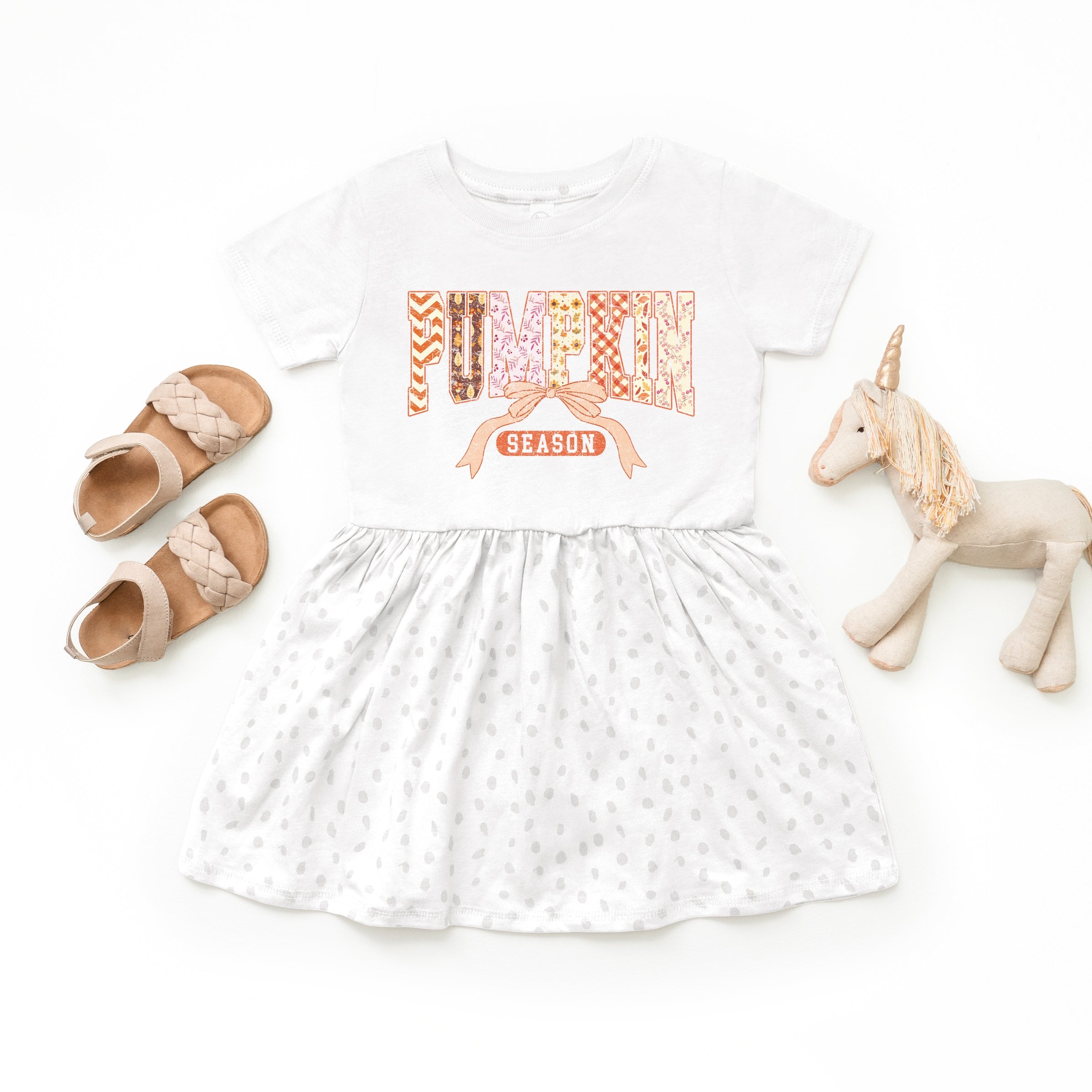 Pumpkin Season Patterns - Toddler Graphic Dress