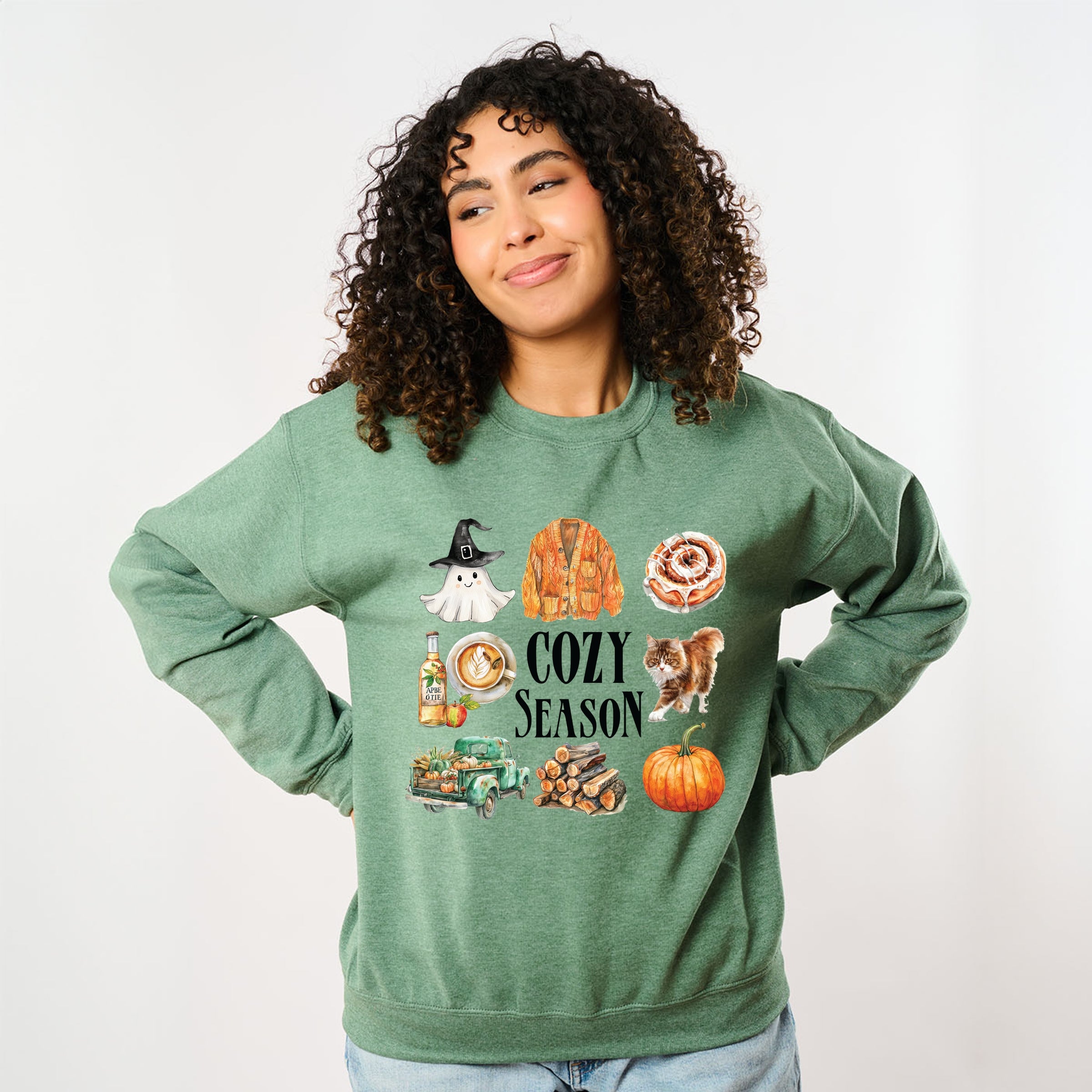 Cozy Season Watercolor Icons - Women's Sweatshirt