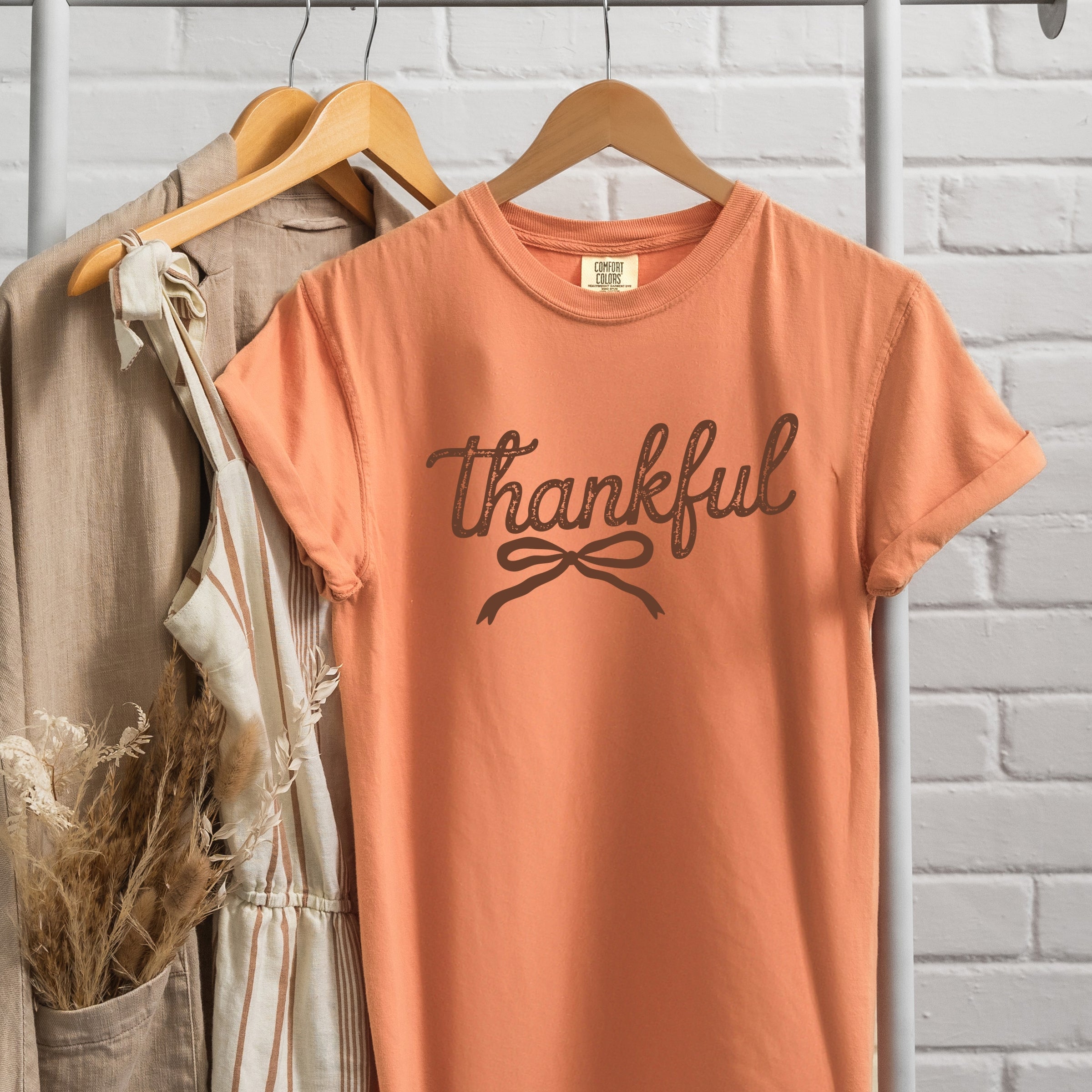 Thankful Coquette Distressed - Womens Garment Dyed Tee