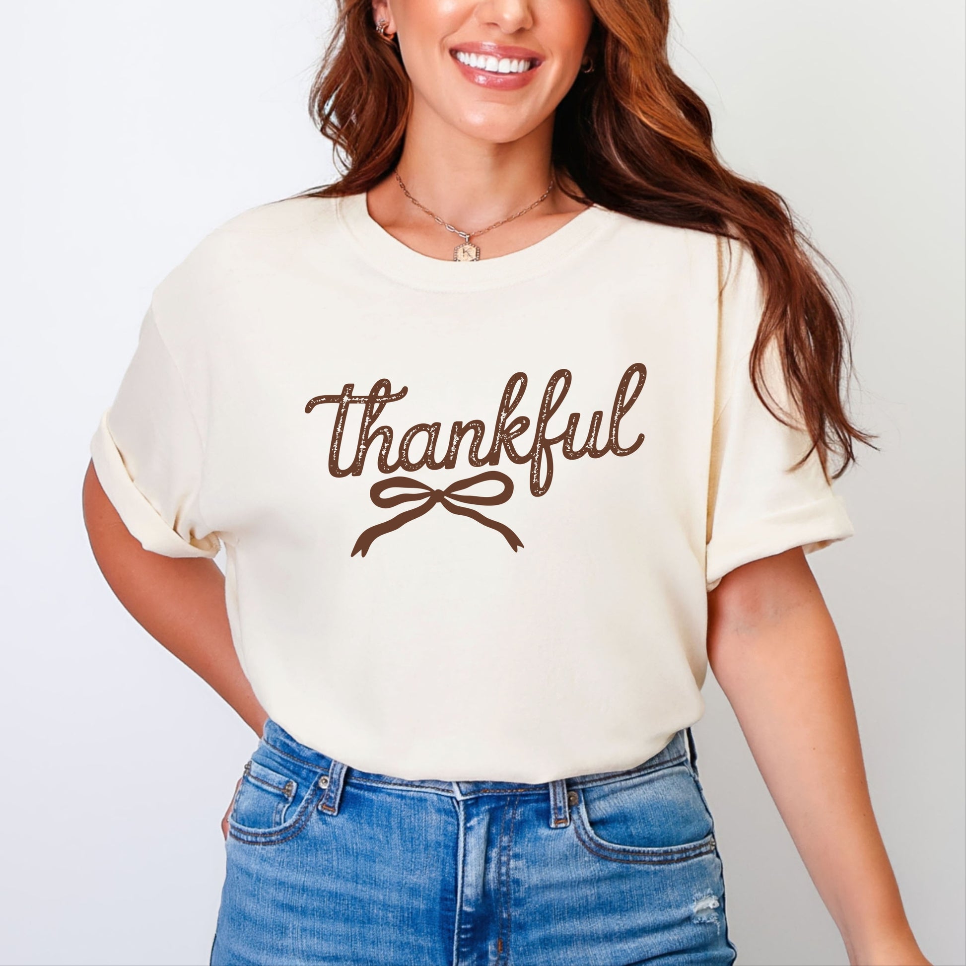 Thankful Coquette Distressed - Womens Garment Dyed Tee
