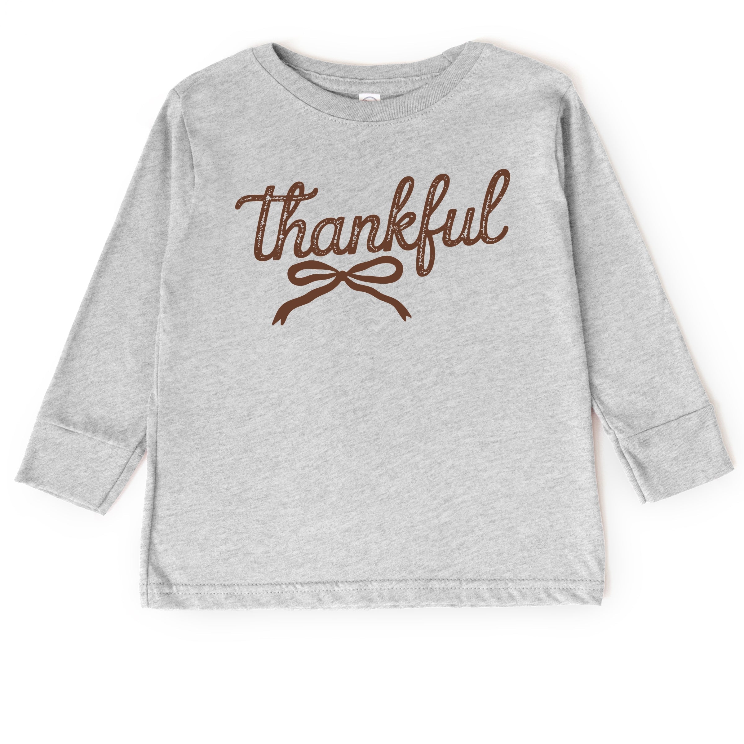 Thankful Coquette Distressed - Toddler Long Sleeve Graphic Tee and Youth Long Sleeve Graphic T-Shirt