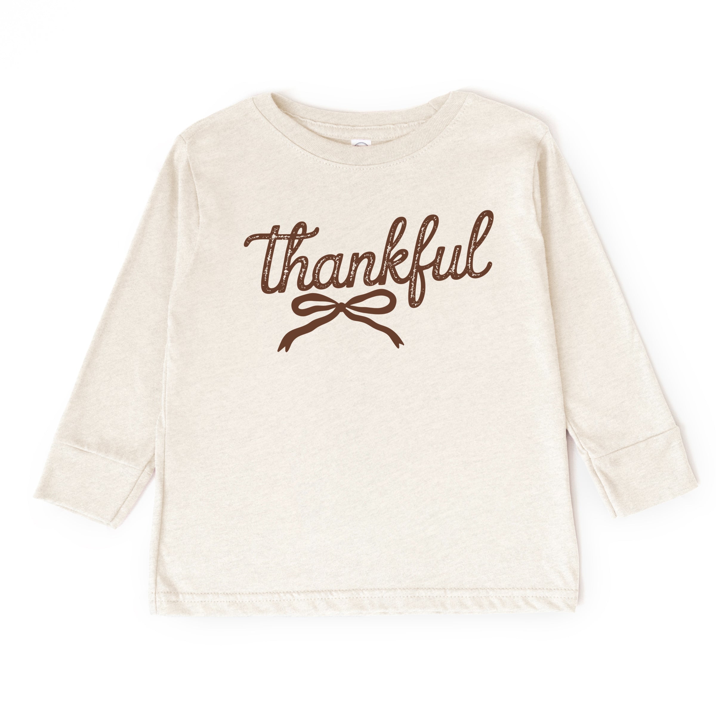 Thankful Coquette Distressed - Toddler Long Sleeve Graphic Tee and Youth Long Sleeve Graphic T-Shirt
