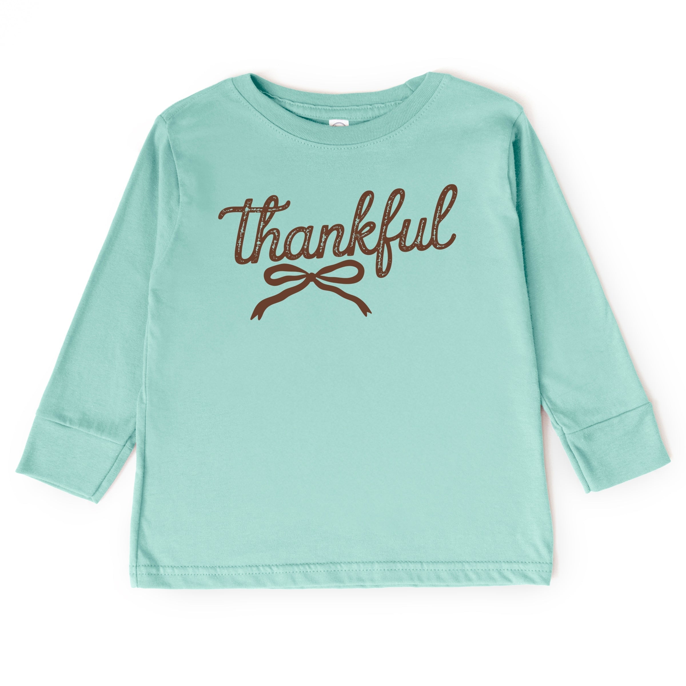 Thankful Coquette Distressed - Toddler Long Sleeve Graphic Tee and Youth Long Sleeve Graphic T-Shirt