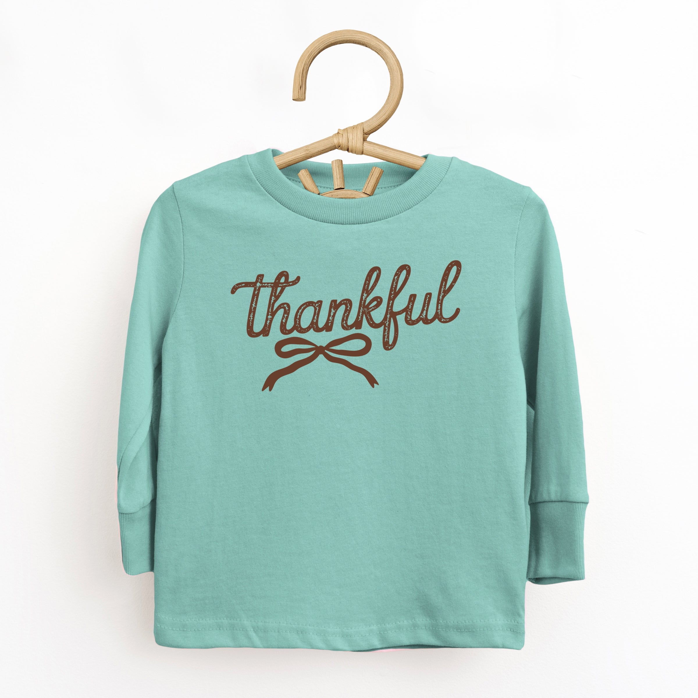 Thankful Coquette Distressed - Toddler Long Sleeve Graphic Tee and Youth Long Sleeve Graphic T-Shirt