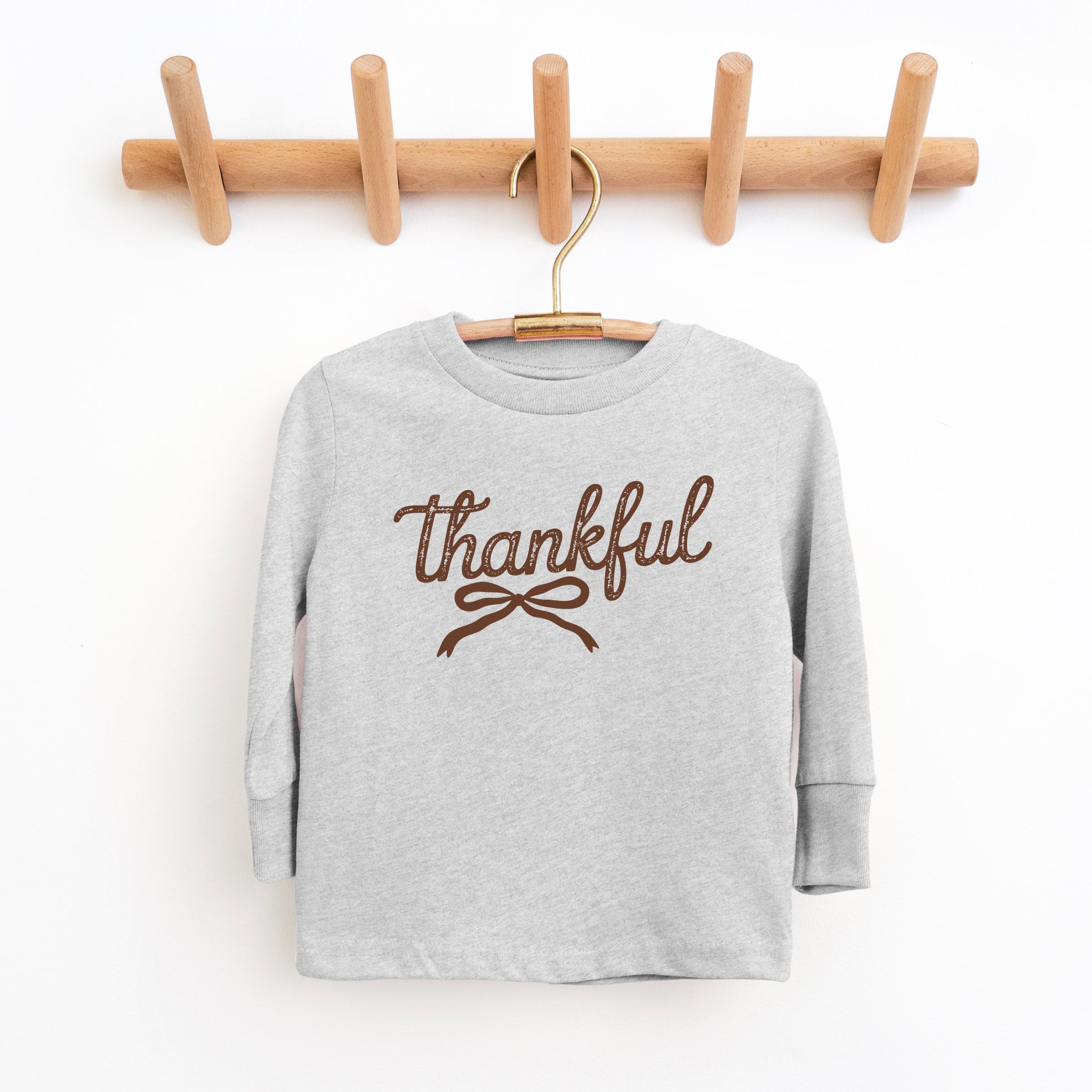 Thankful Coquette Distressed - Toddler Long Sleeve Graphic Tee and Youth Long Sleeve Graphic T-Shirt