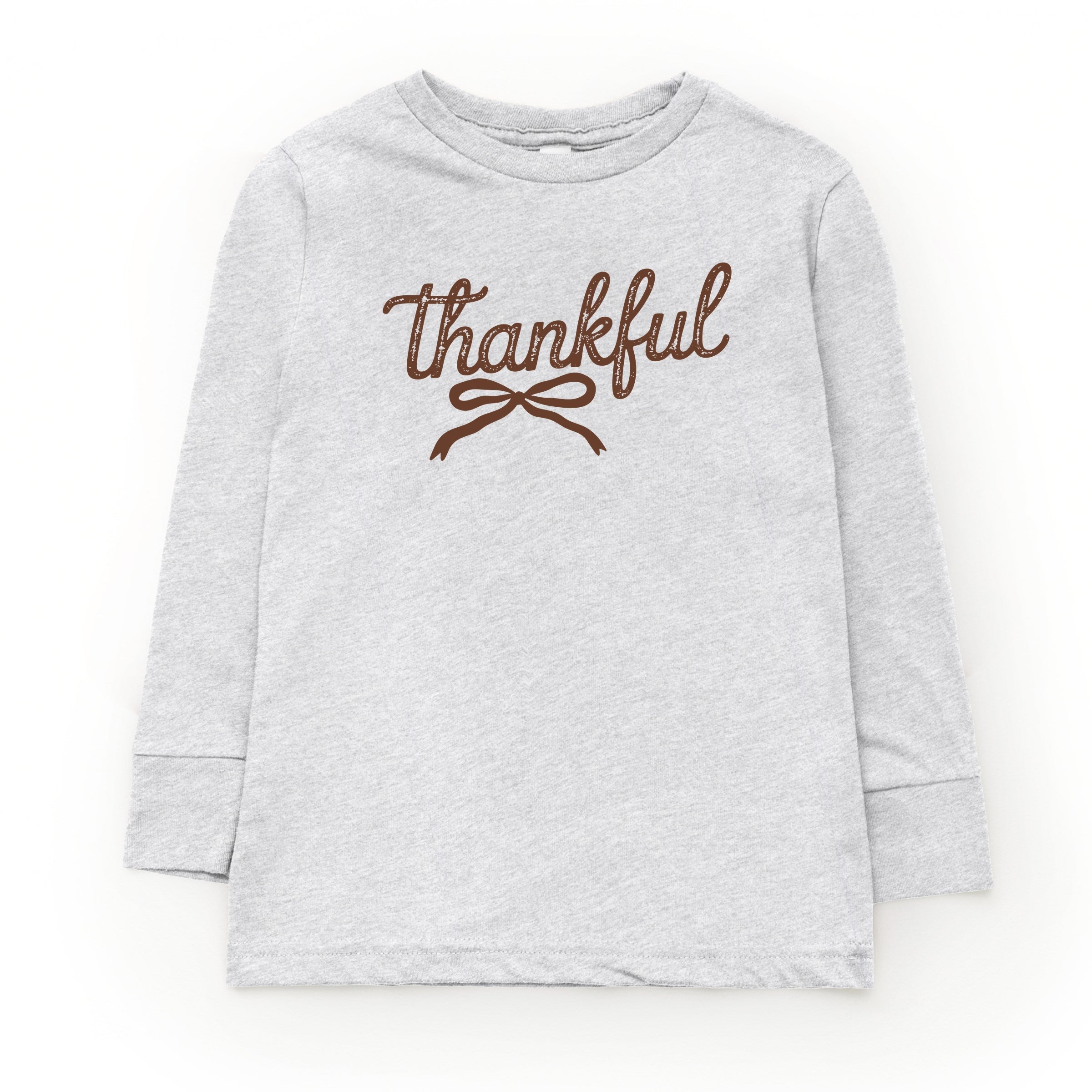 Thankful Coquette Distressed - Toddler Long Sleeve Graphic Tee and Youth Long Sleeve Graphic T-Shirt