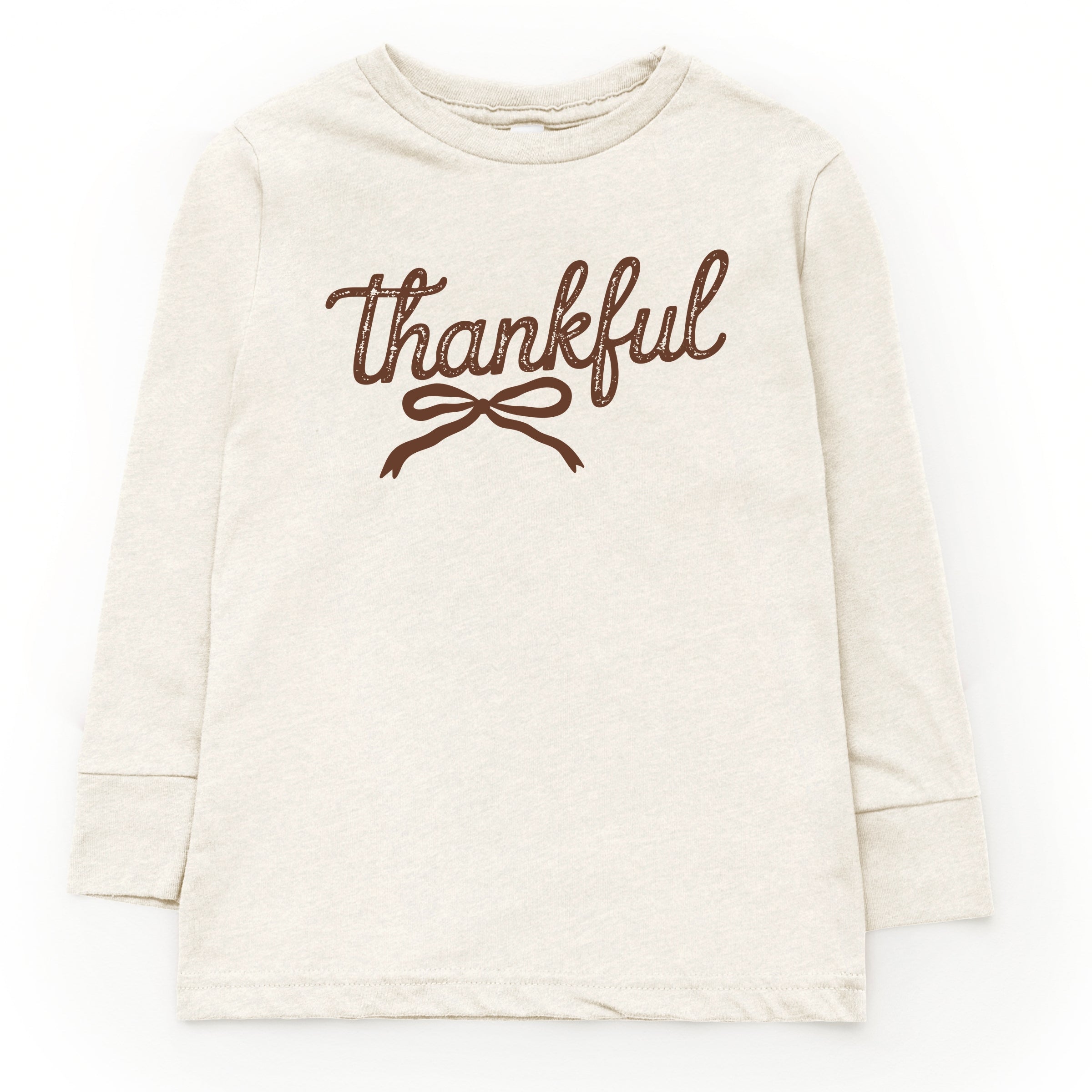 Thankful Coquette Distressed - Toddler Long Sleeve Graphic Tee and Youth Long Sleeve Graphic T-Shirt