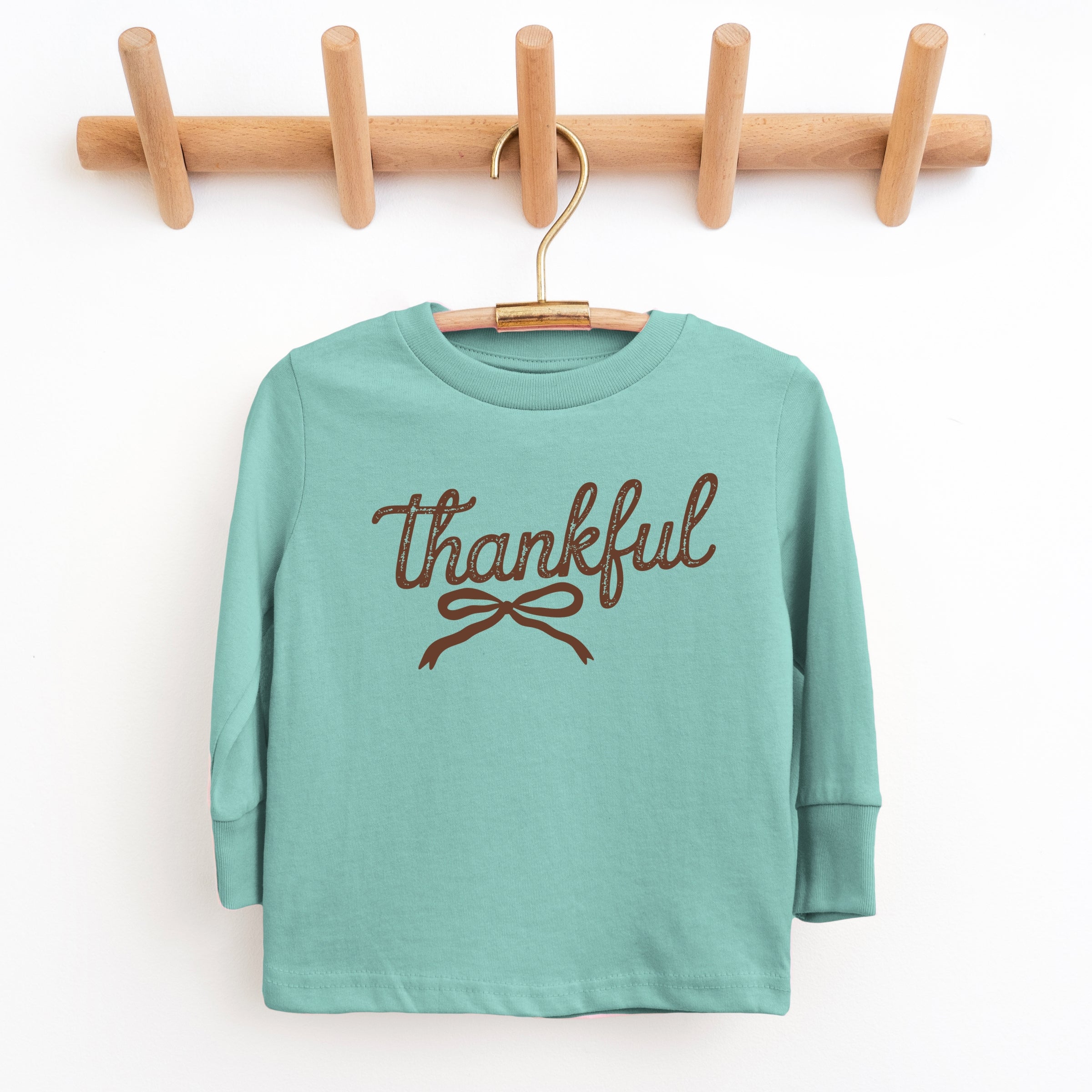 Thankful Coquette Distressed - Toddler Long Sleeve Graphic Tee and Youth Long Sleeve Graphic T-Shirt