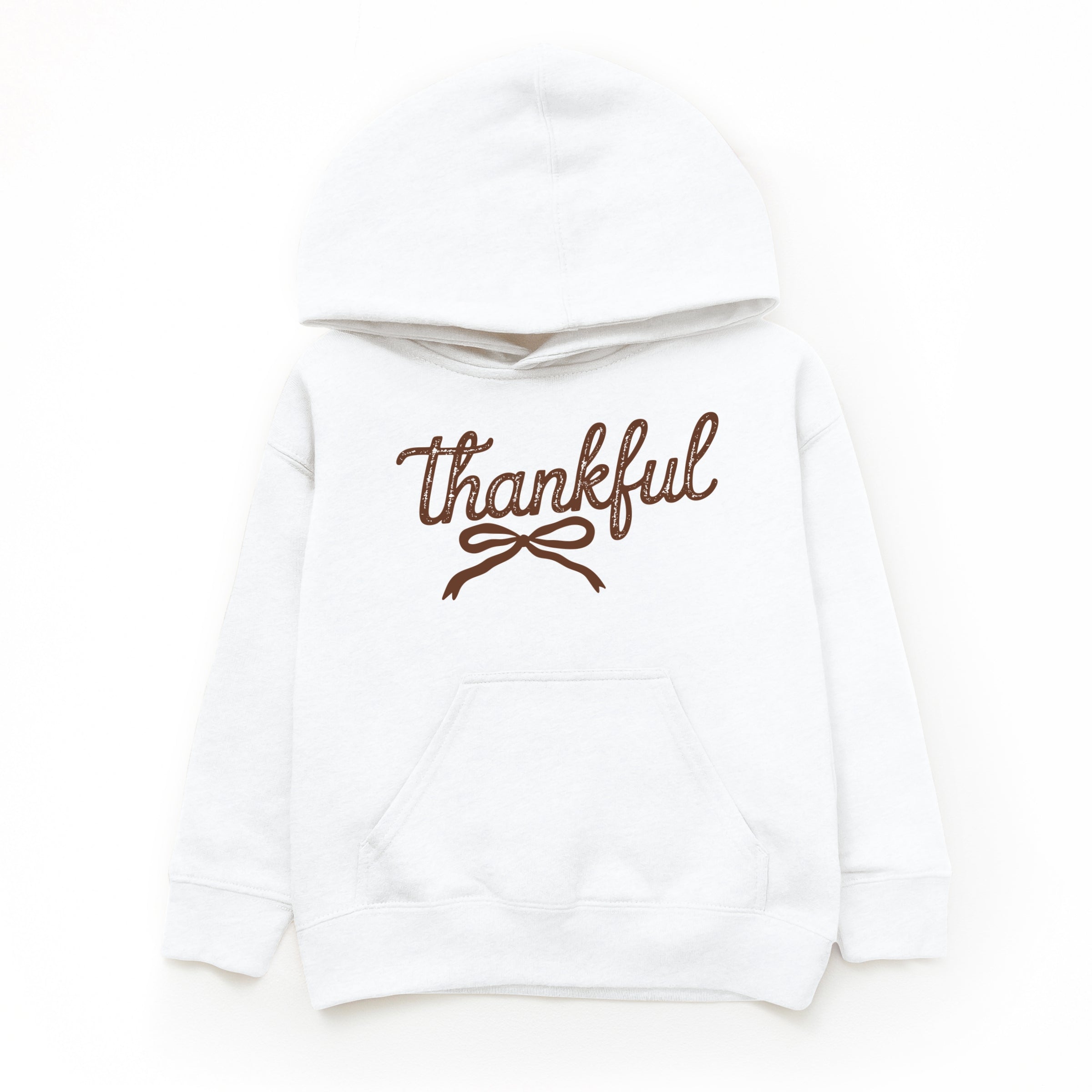 Thankful Coquette Distressed - Toddler Hoodie and Youth Graphic Hoodie