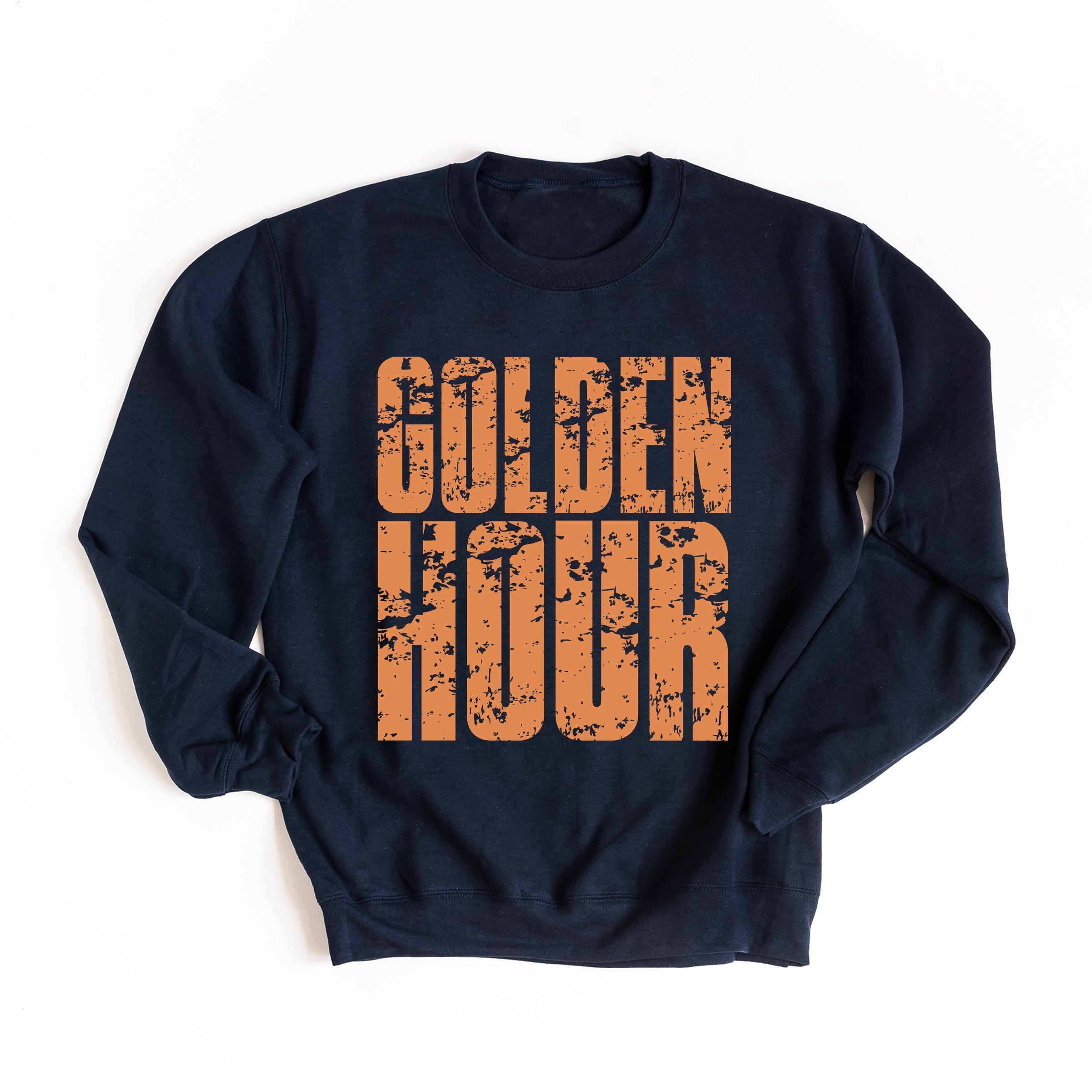 Golden Hour Block Distressed - Women's Graphic Sweatshirt