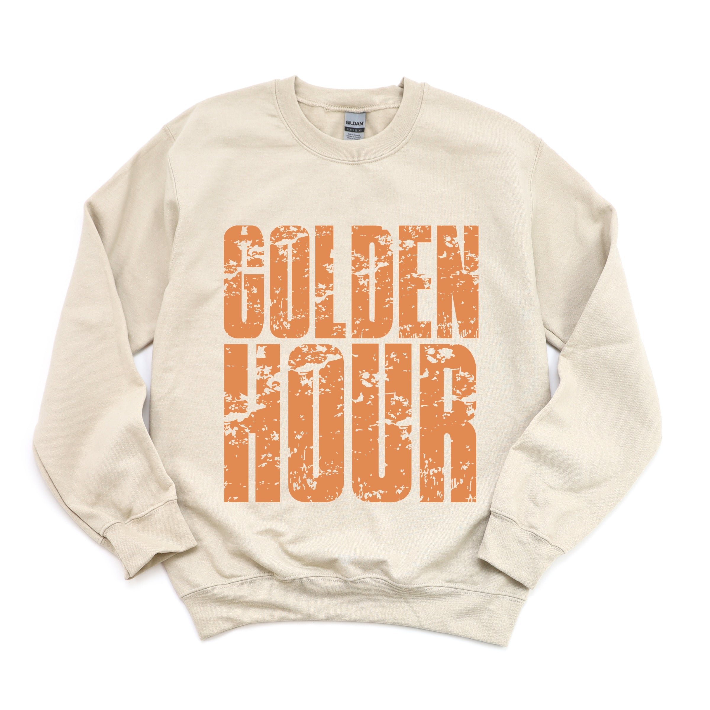 Golden Hour Block Distressed - Women's Graphic Sweatshirt
