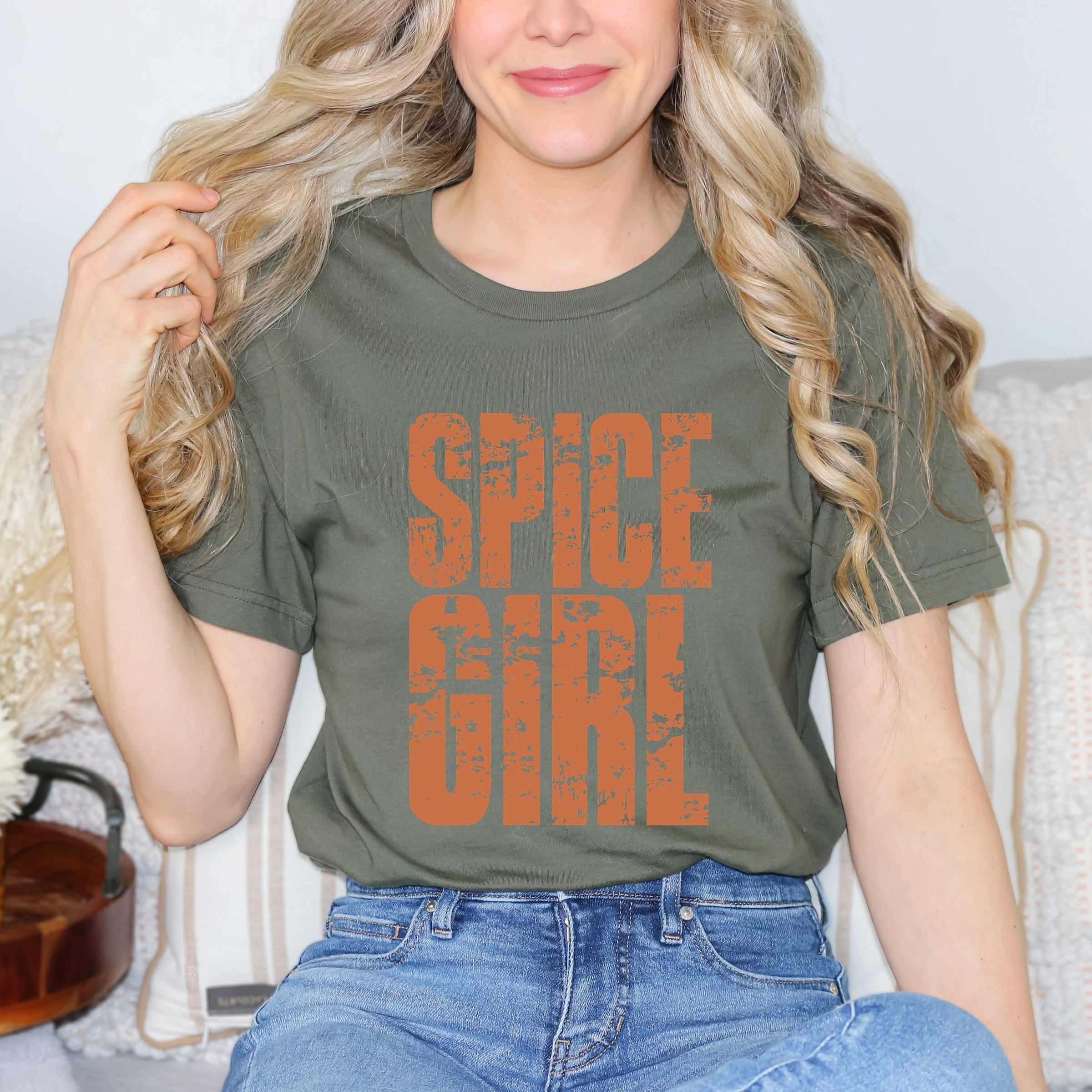 Spice Girl Block Distressed - Women's Short Sleeve Graphic T-Shirt