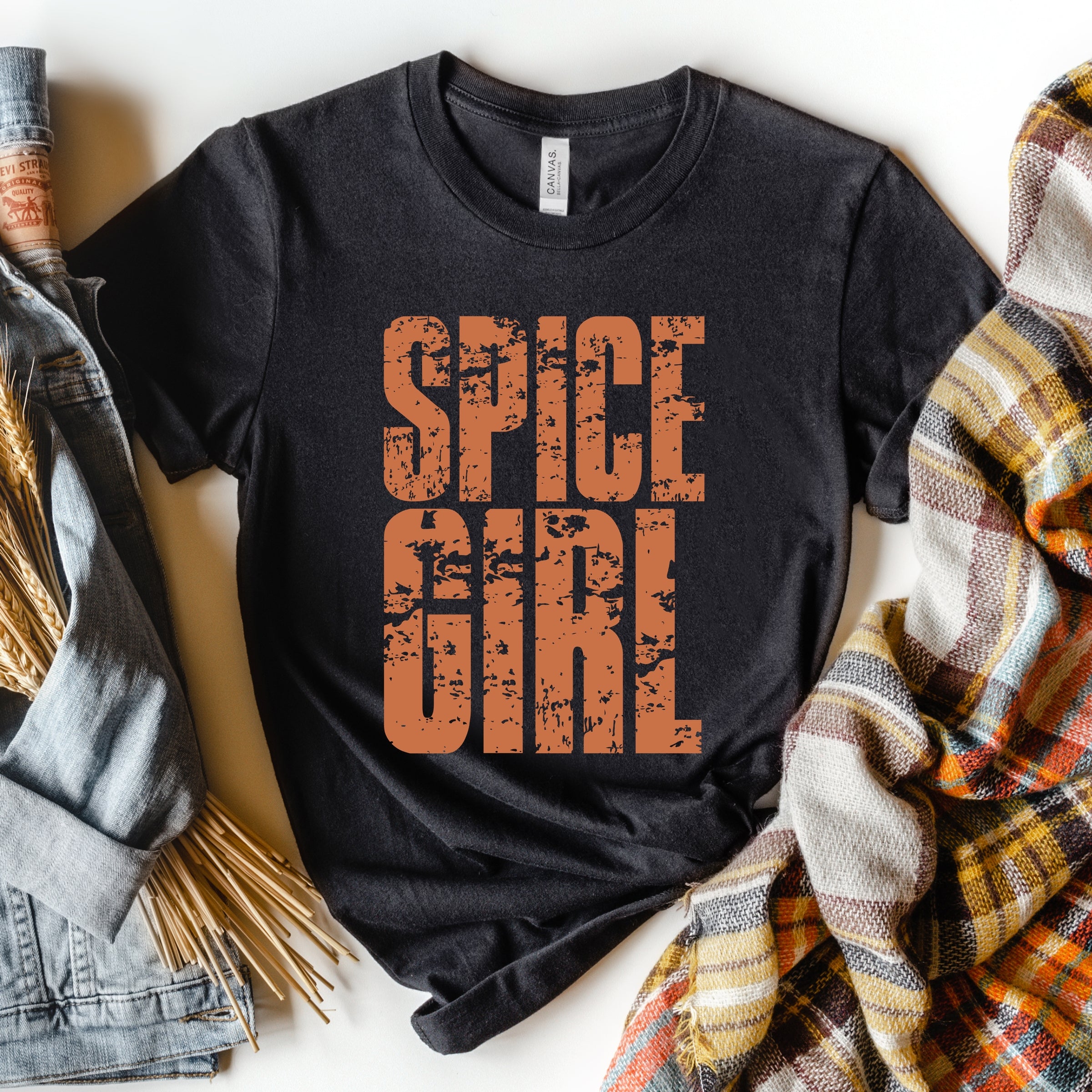 Spice Girl Block Distressed - Women's Short Sleeve Graphic T-Shirt