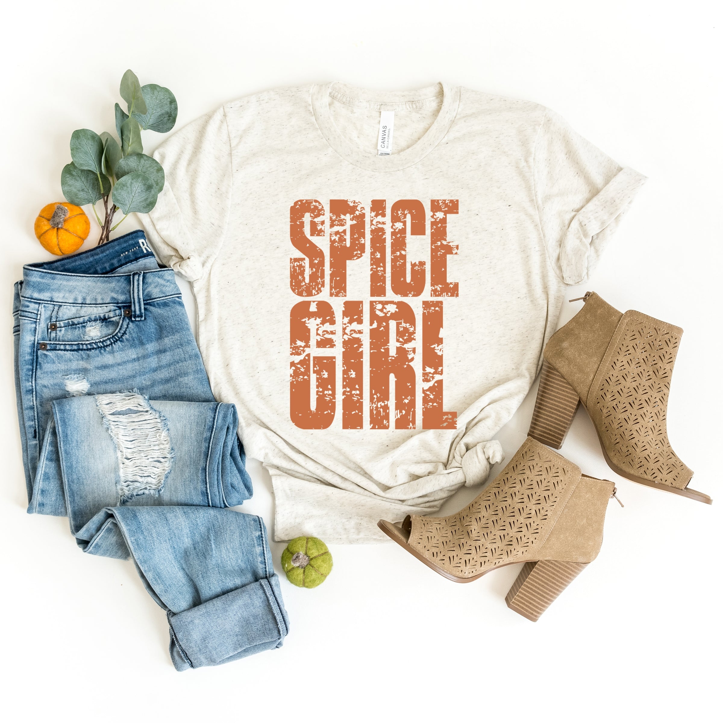Spice Girl Block Distressed - Women's Short Sleeve Graphic T-Shirt