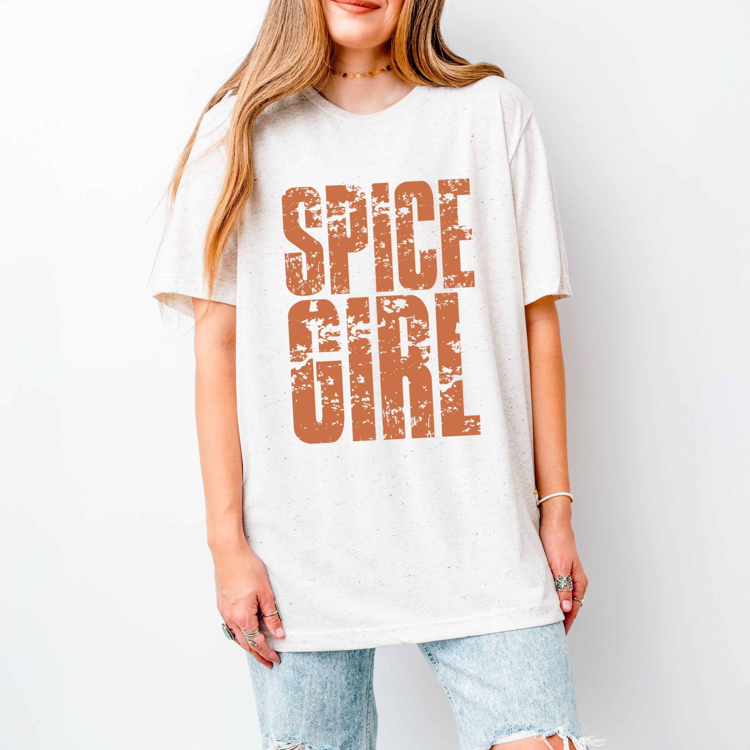 Spice Girl Block Distressed - Women's Short Sleeve Graphic T-Shirt