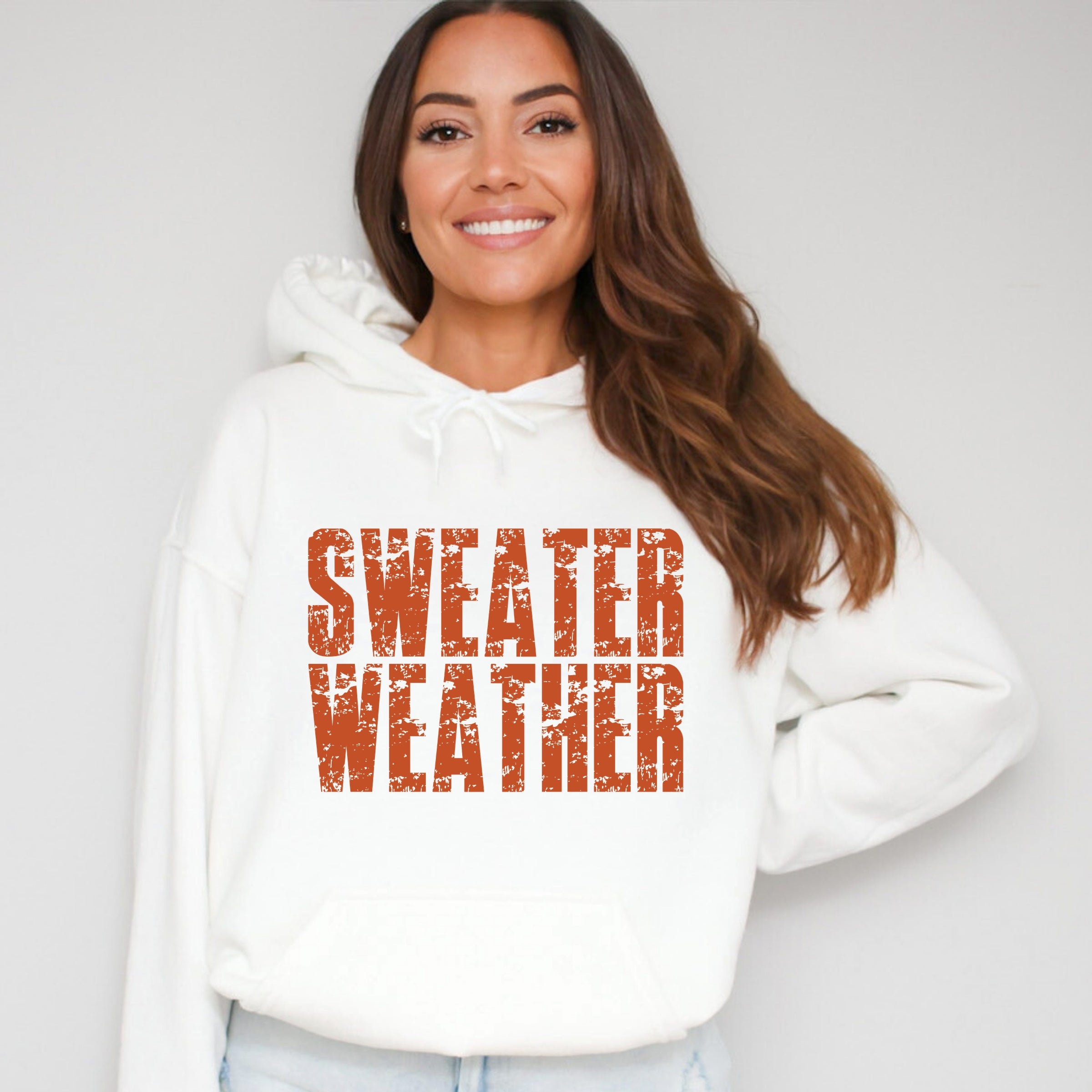 Sweater Weather Block Distressed - Women's Graphic Hoodie