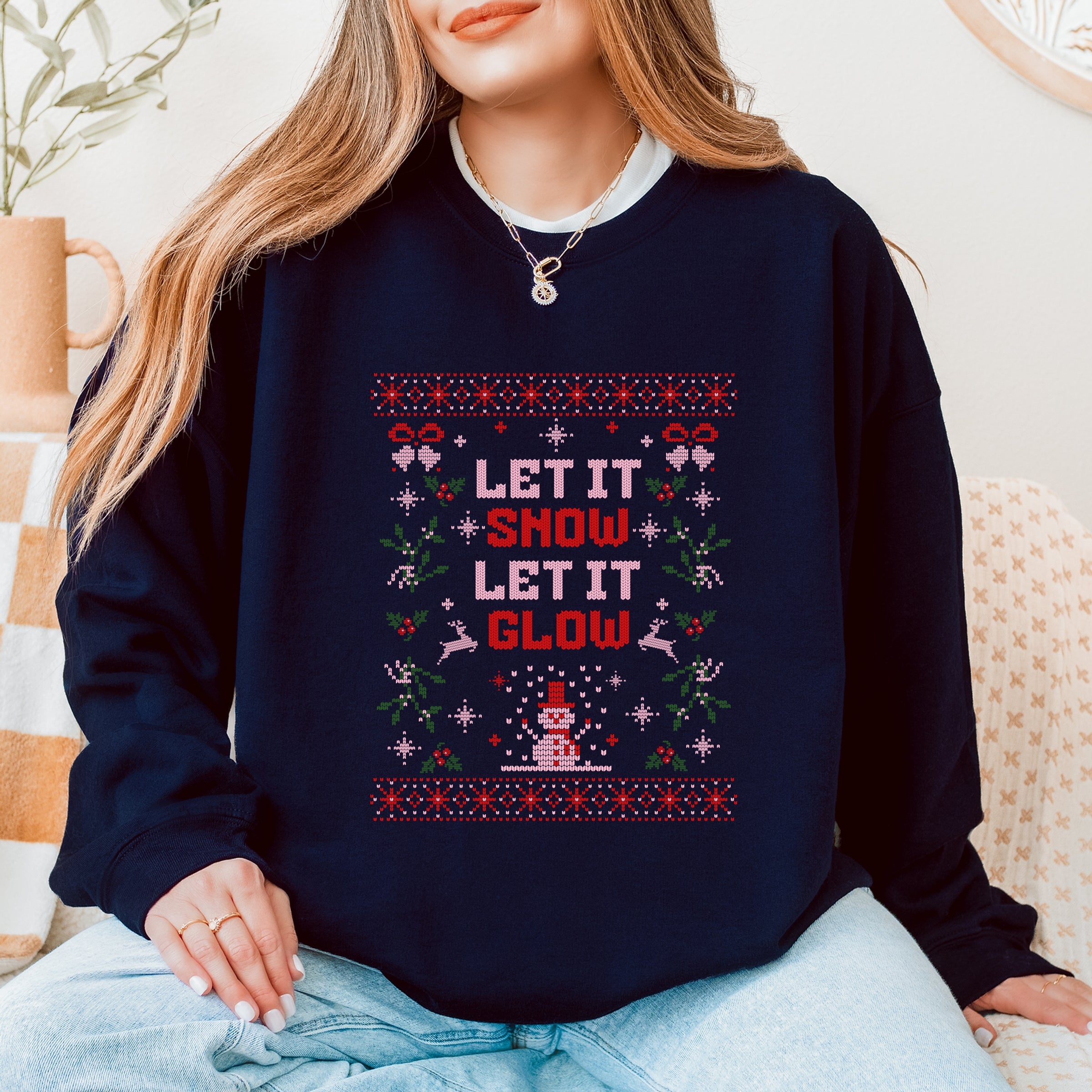 Let It Glow -  Womens Graphic Sweatshirt