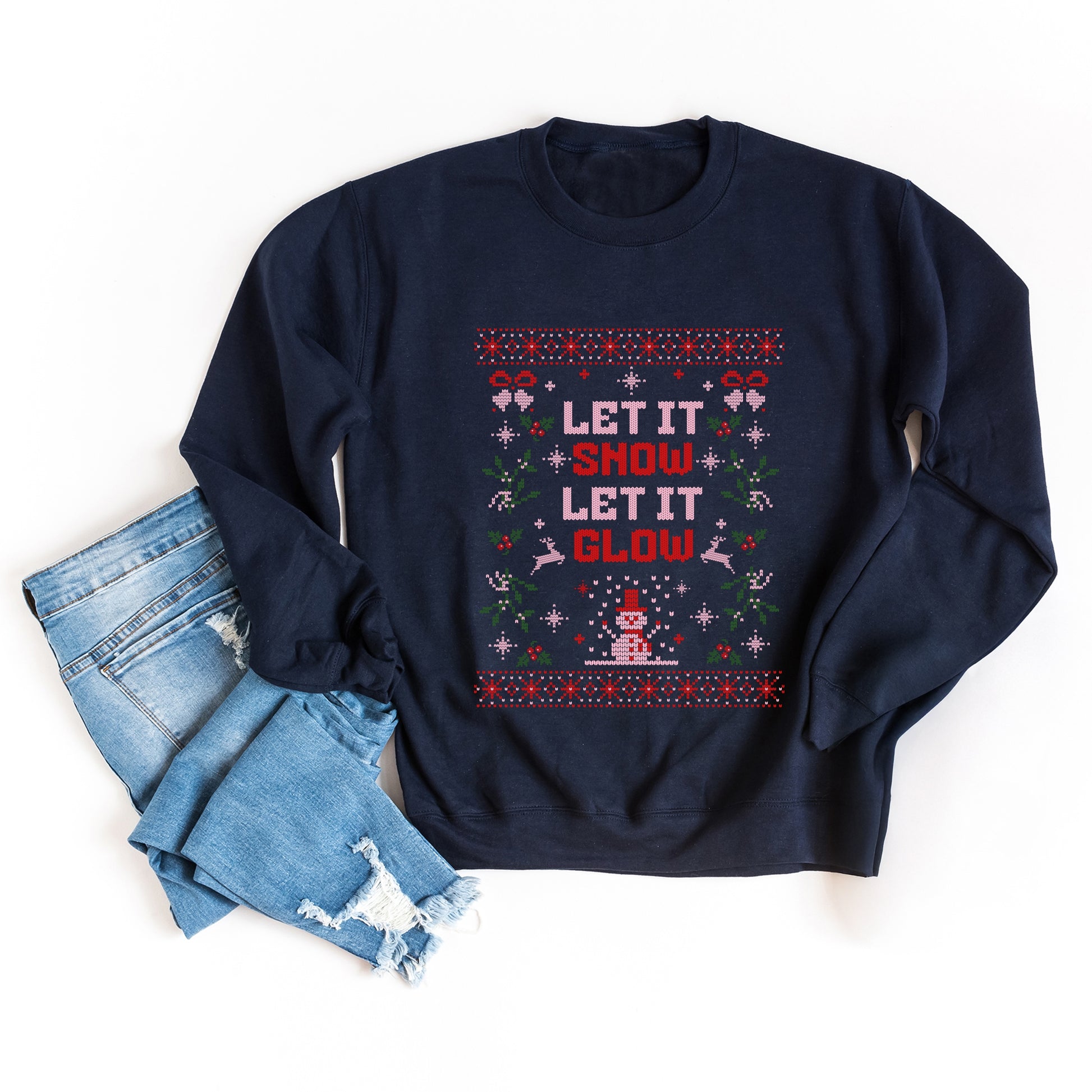 Let It Glow -  Womens Graphic Sweatshirt