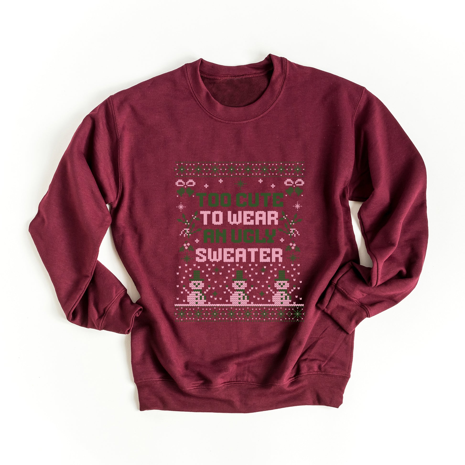Too Cute Ugly Sweater -  Womens Sweatshirt