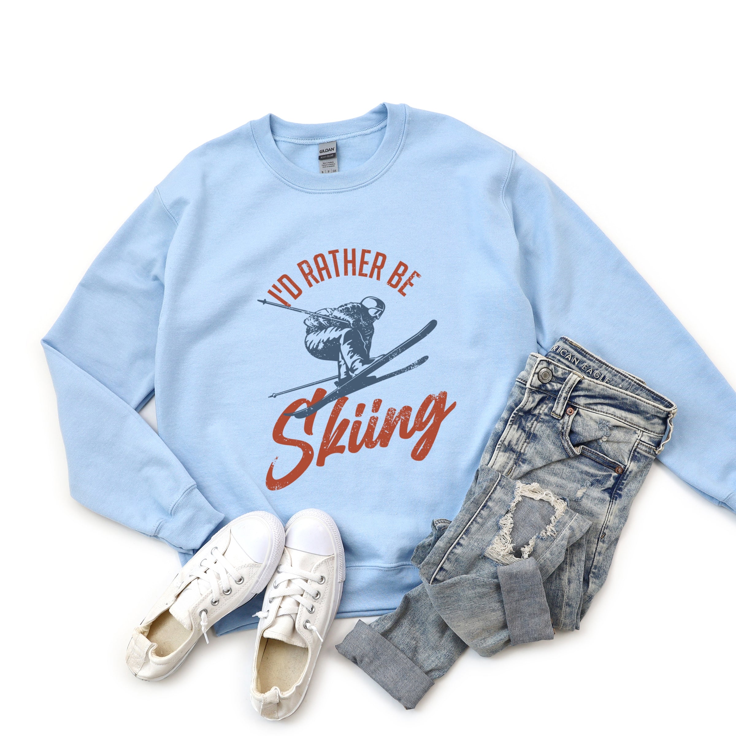 I'd Rather Be Skiing - Women's Graphic Sweatshirt