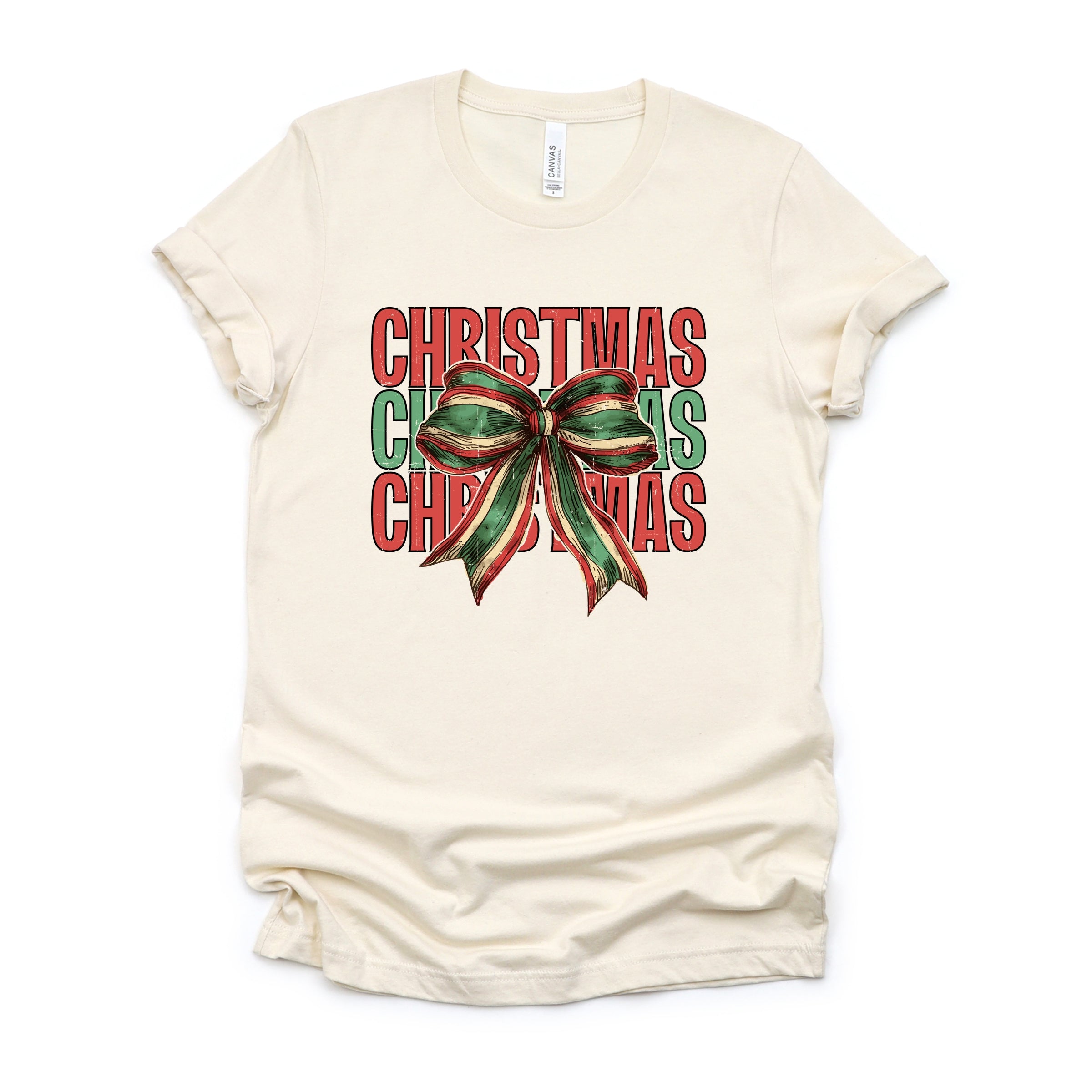 Coquette Christmas Stacked - Women's Short Sleeve Graphic T-Shirt