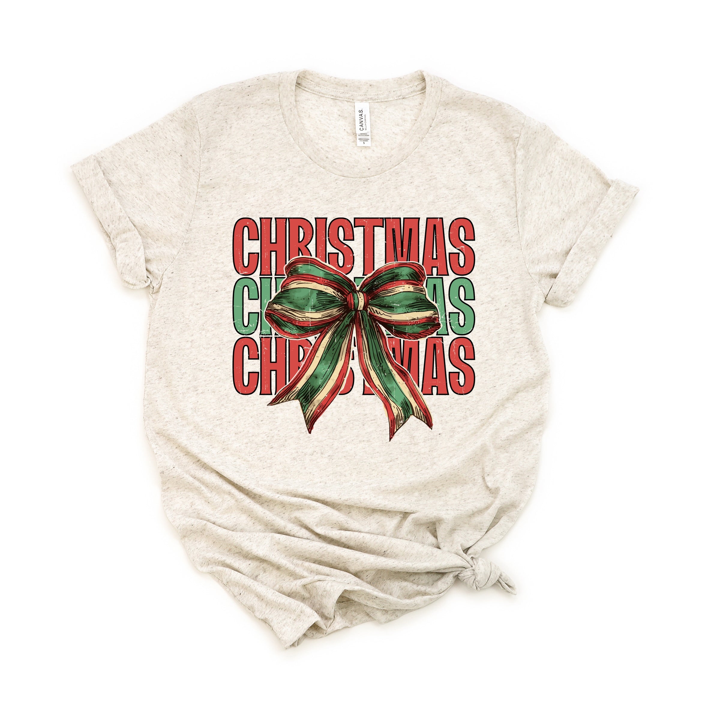 Coquette Christmas Stacked - Women's Short Sleeve Graphic T-Shirt