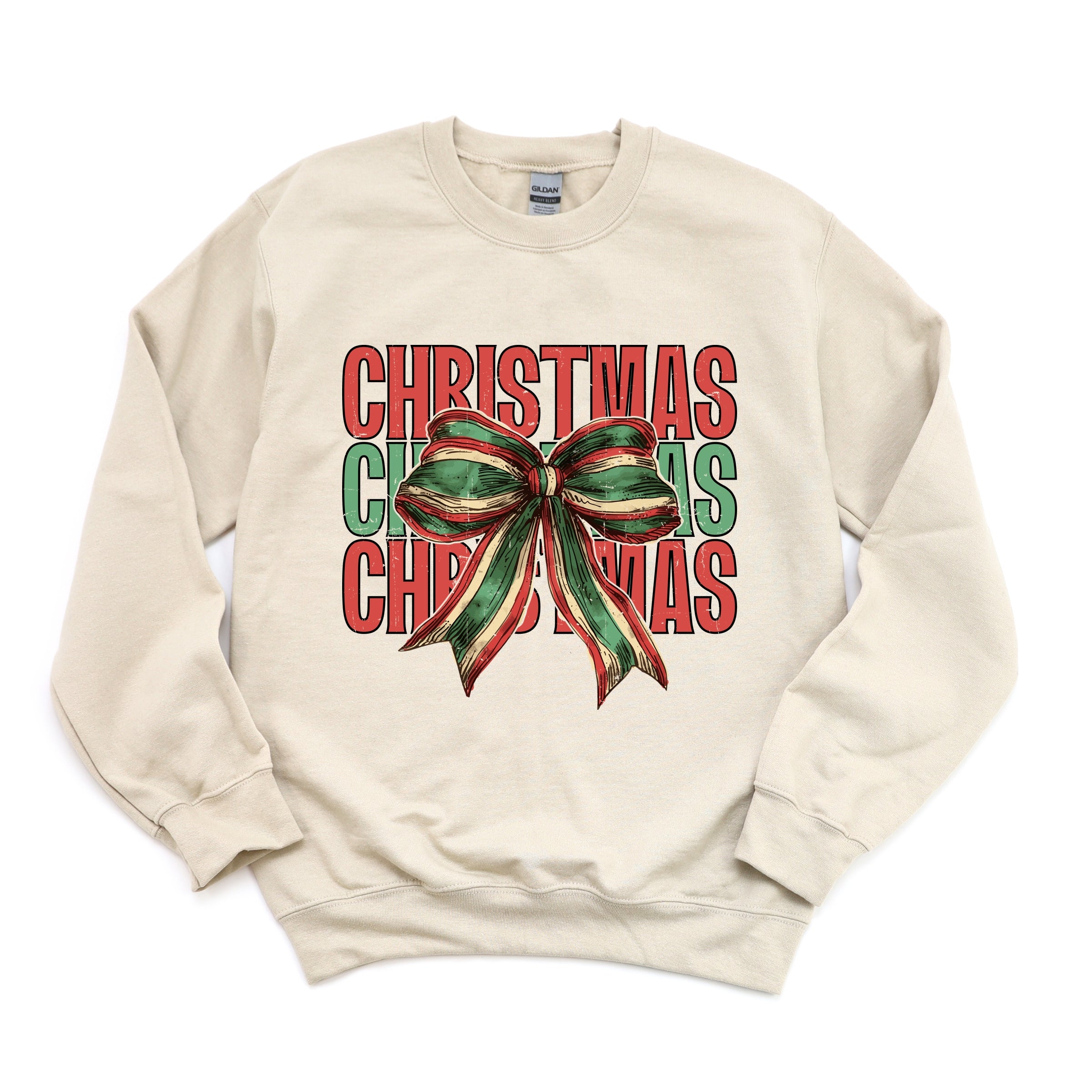 Coquette Christmas Stacked - Women's Graphic Sweatshirt