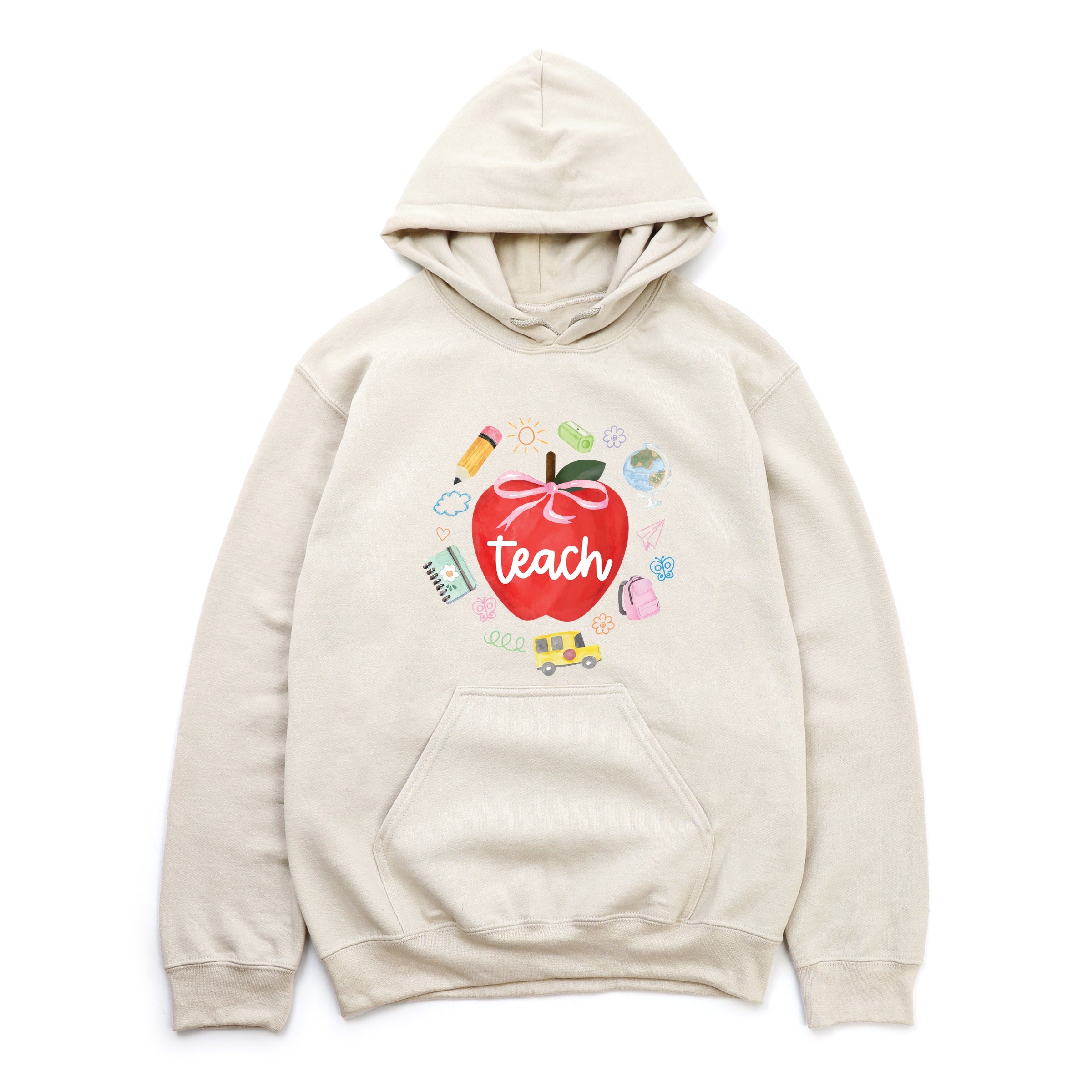 Teach Apple Watercolor - Hoodie