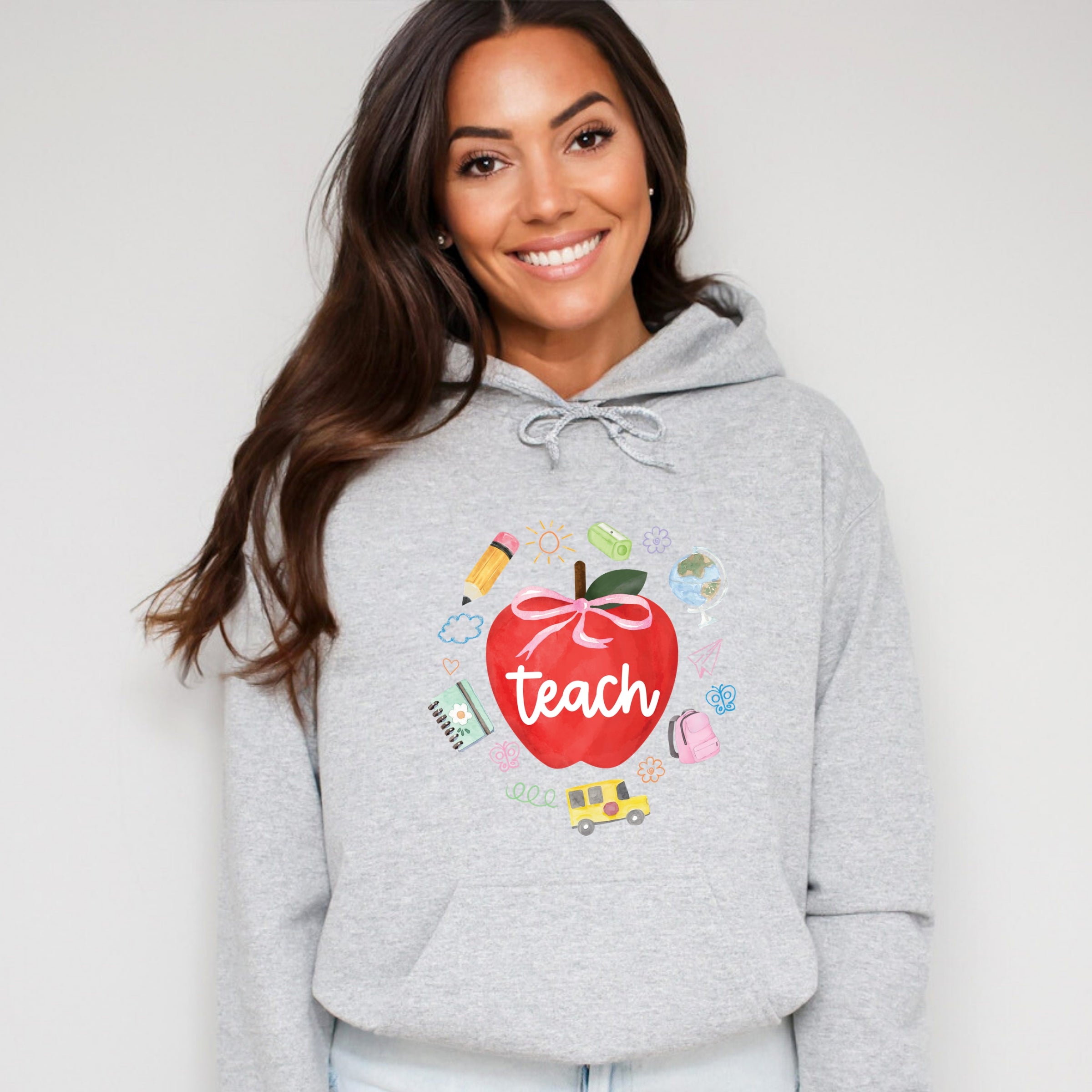 Teach Apple Watercolor - Hoodie