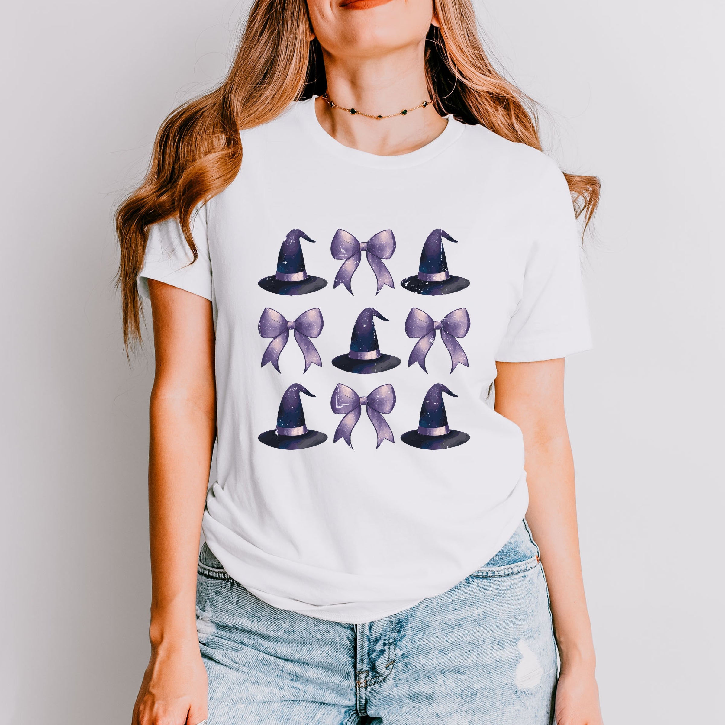 Coquette Witch Hat Collage - Women's Short Sleeve Graphic T-Shirt