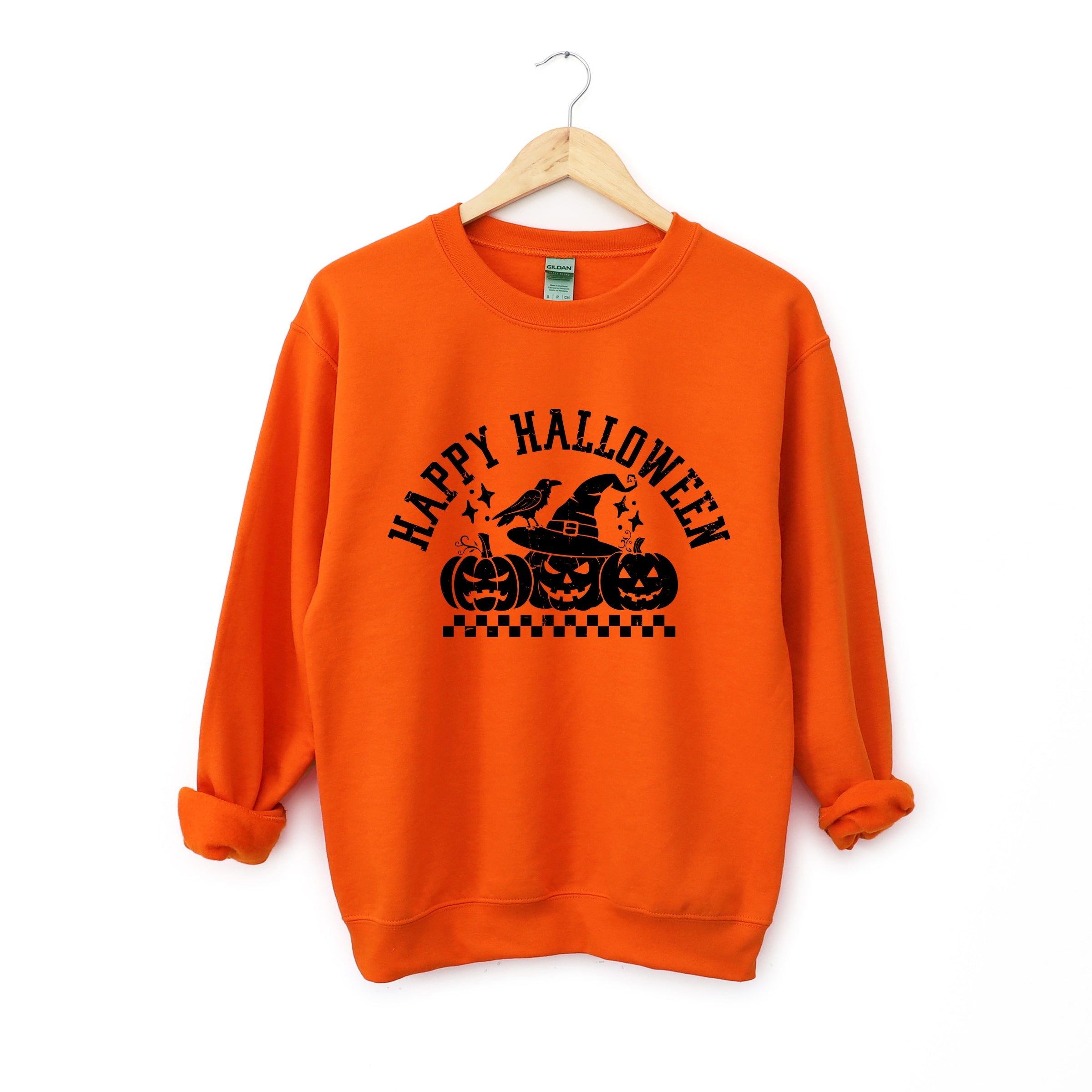 Happy Halloween Arch Distressed - Women's Graphic Sweatshirt