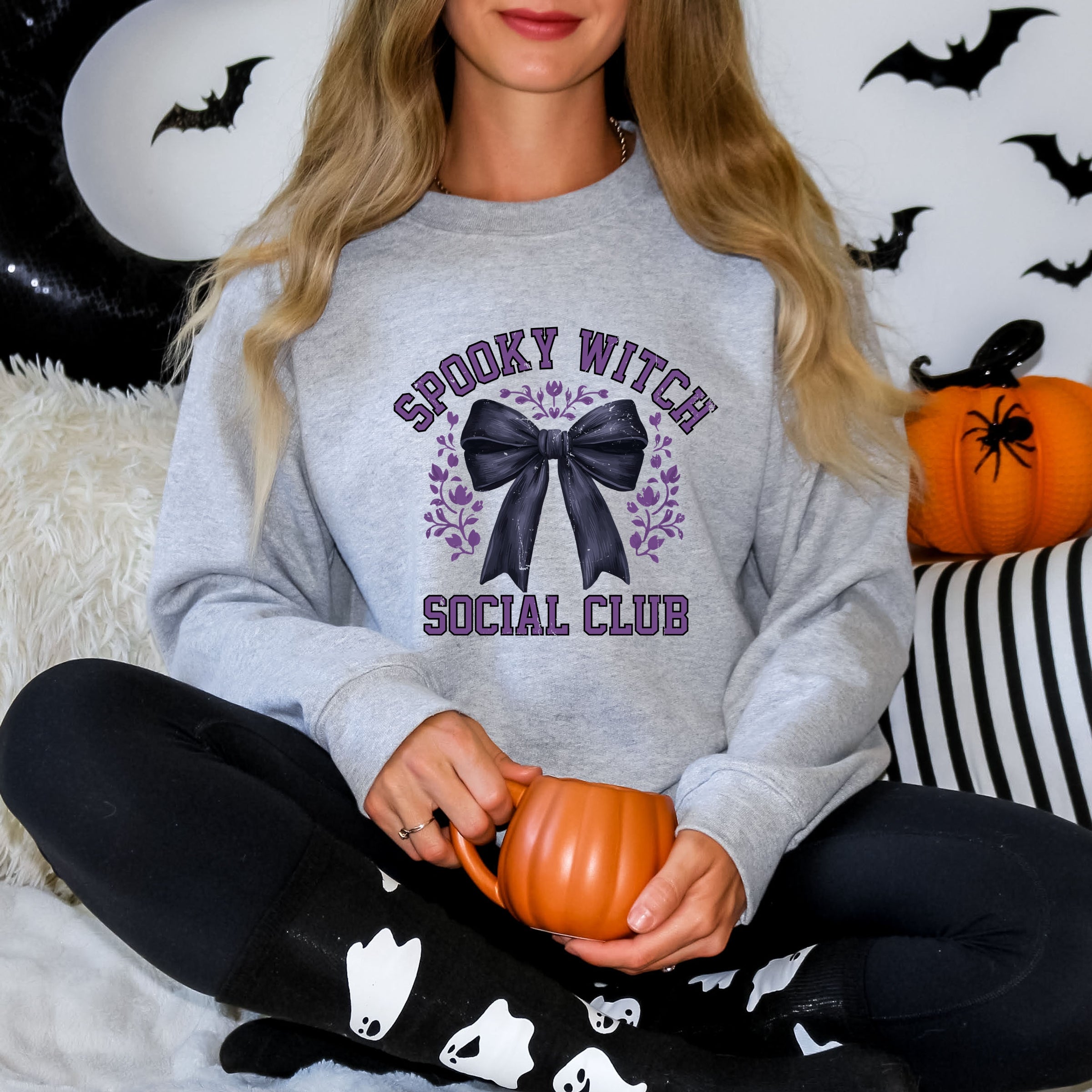 Coquette Spooky Witch Social Club - Women's Graphic Sweatshirt