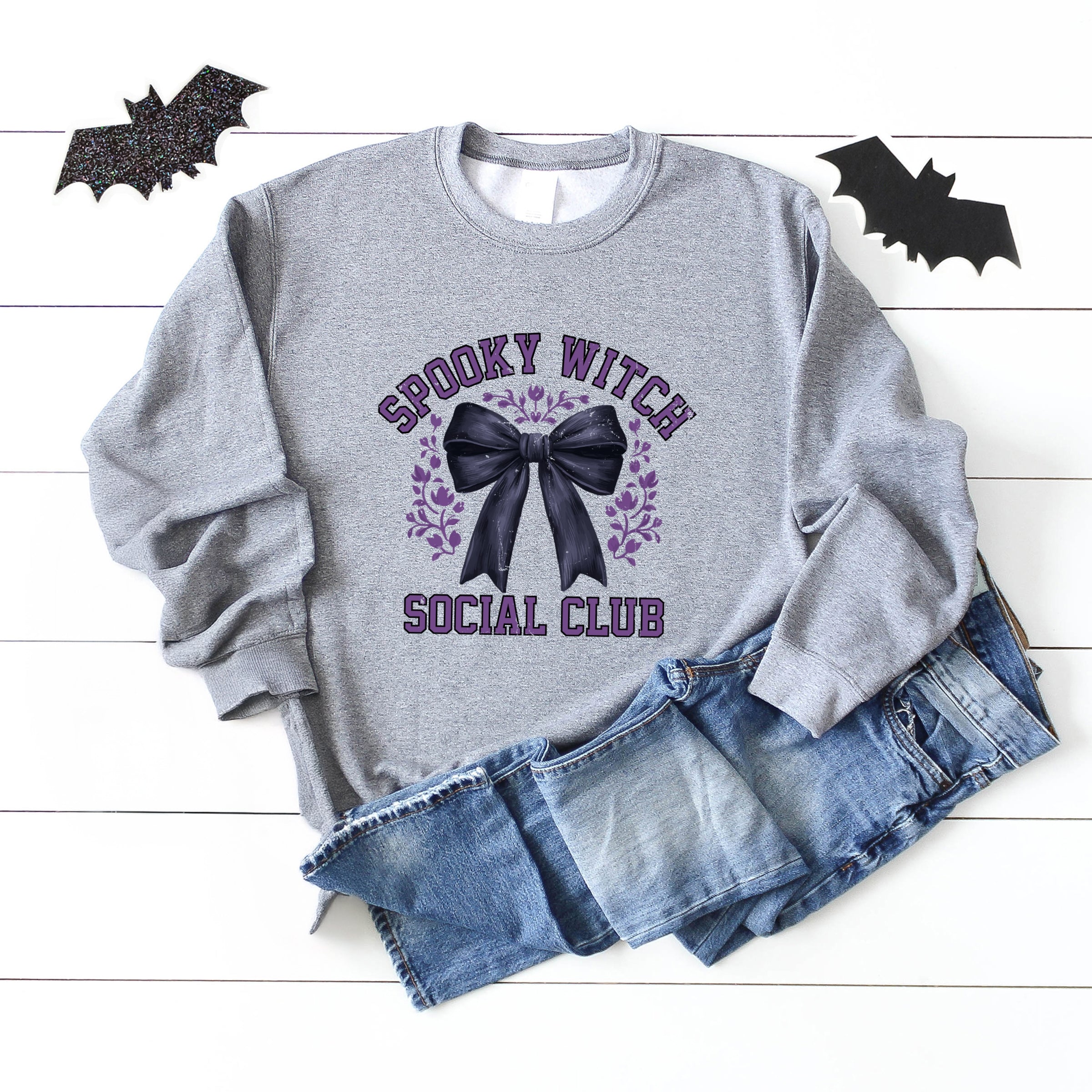 Coquette Spooky Witch Social Club - Women's Graphic Sweatshirt