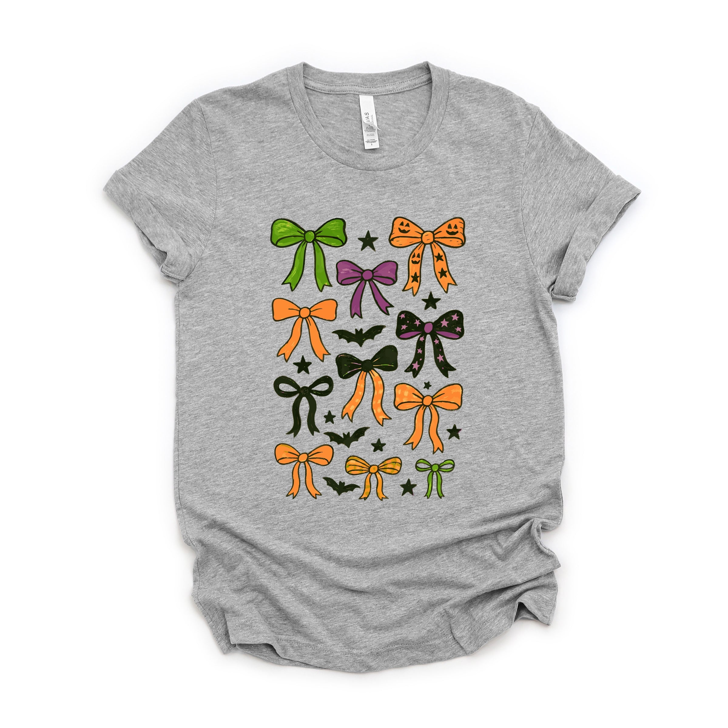 Coquette Colorful Halloween Bows - Women's Short Sleeve Graphic T-Shirt