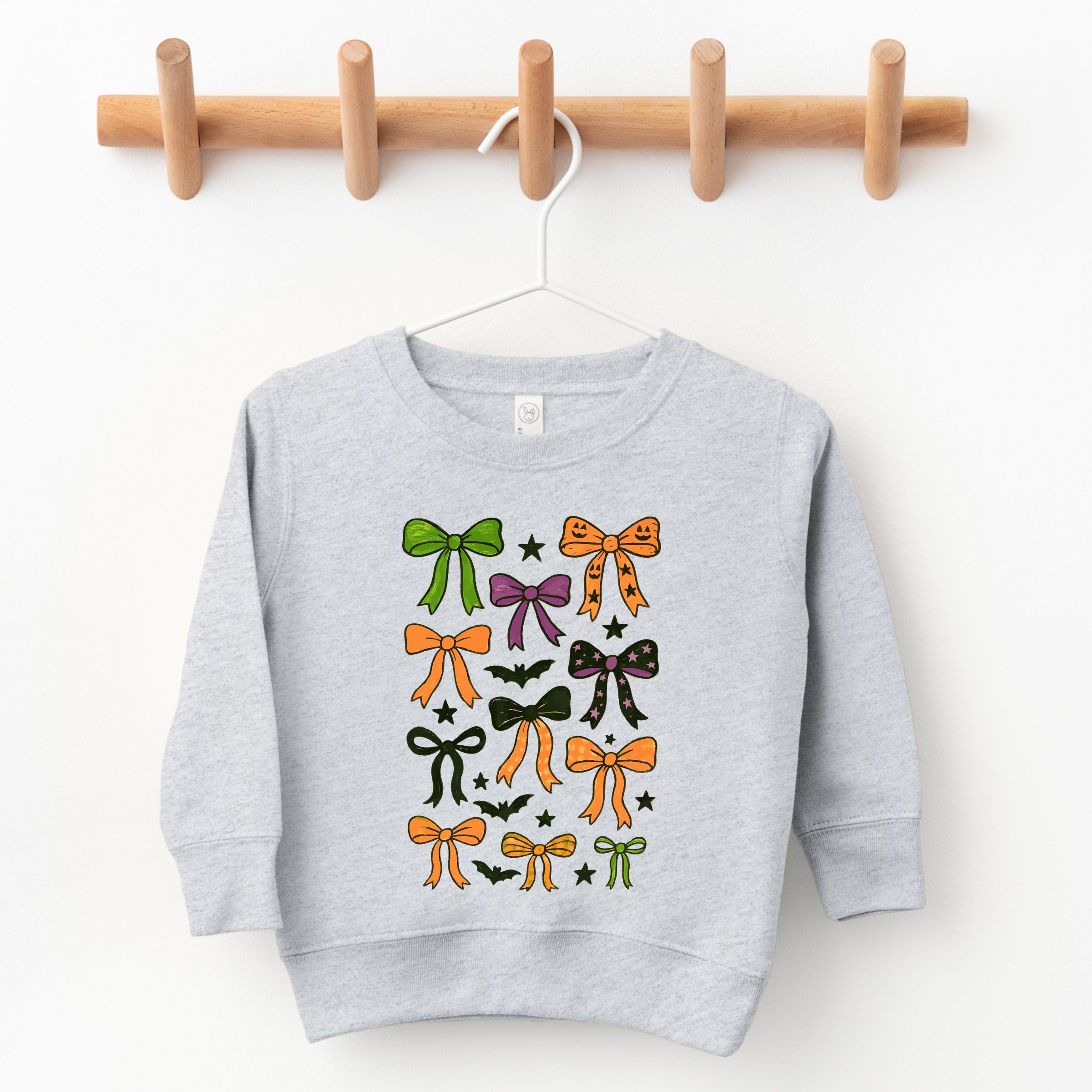 Coquette Colorful Halloween Bows - Toddler Graphic Sweatshirt and Youth Graphic Sweatshirt