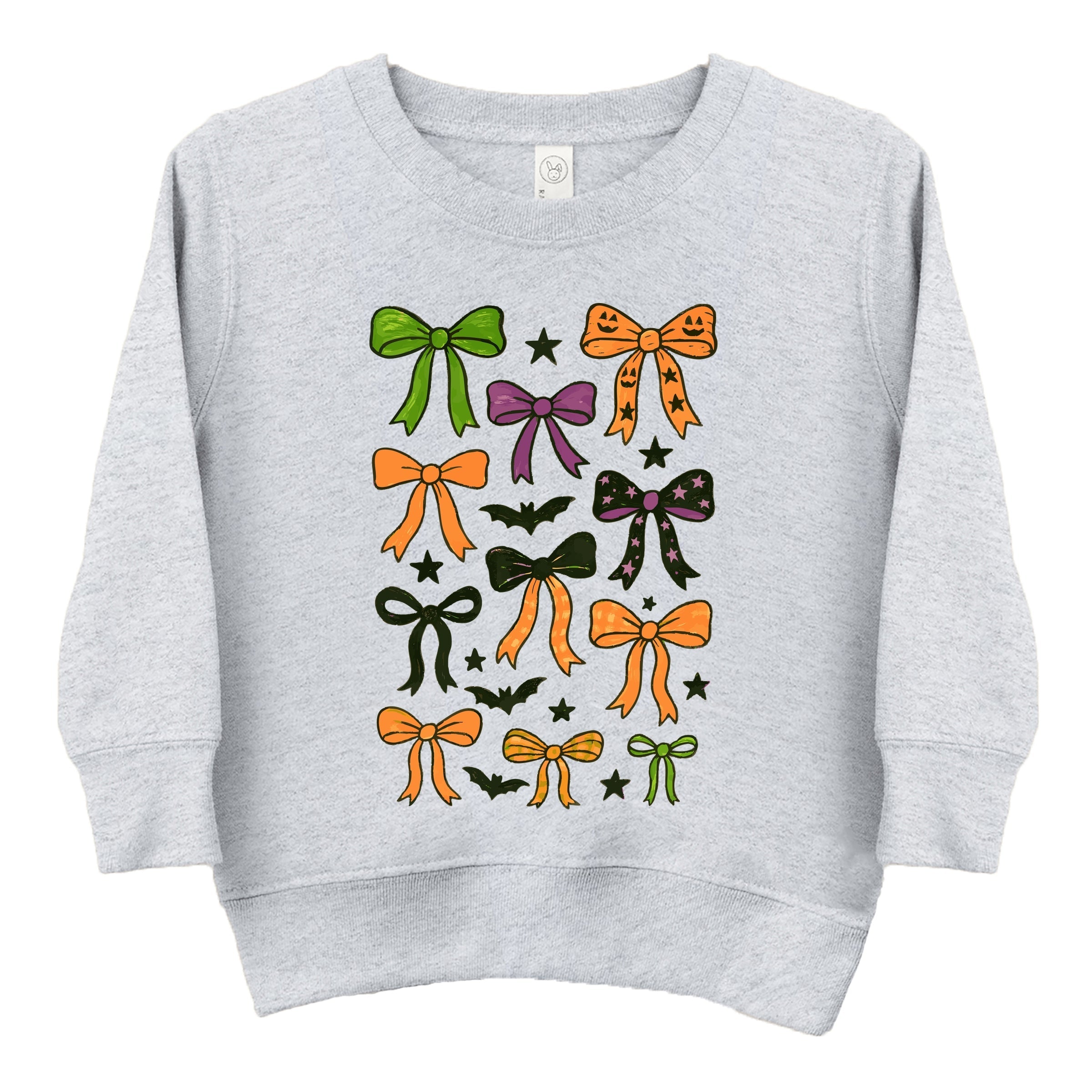 Coquette Colorful Halloween Bows - Toddler Graphic Sweatshirt and Youth Graphic Sweatshirt
