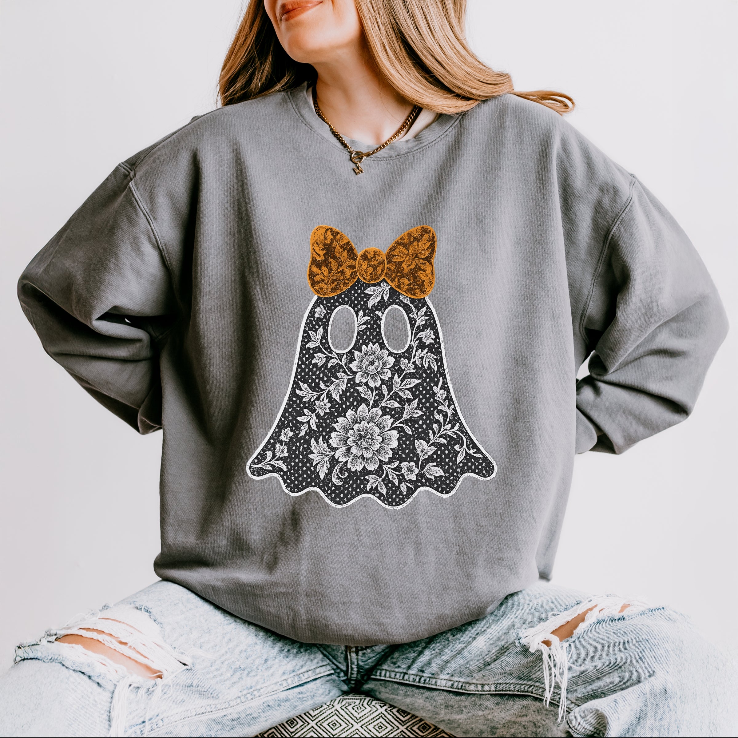 Lace Ghost - Women's Lightweight Garment Dyed Sweatshirt