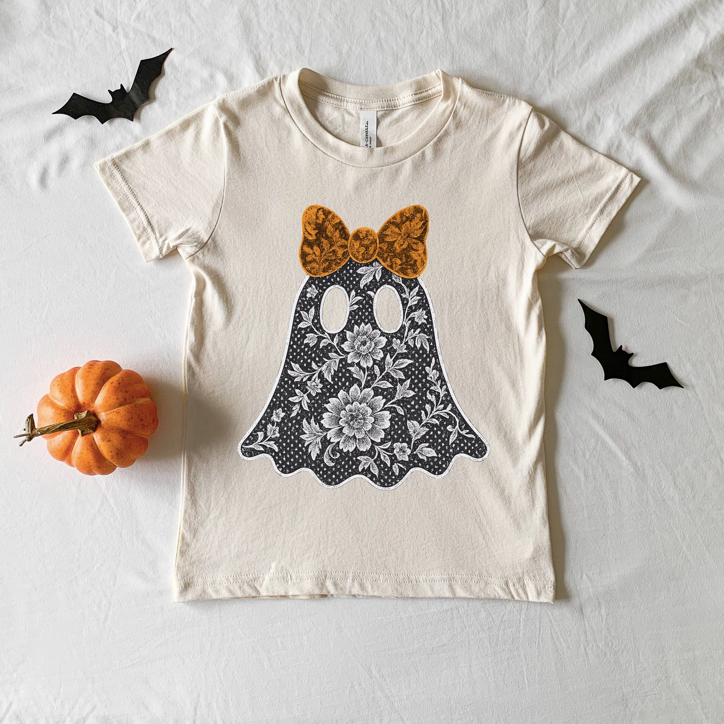 Lace Ghost - Youth Short Sleeve Graphic T-Shirt and Toddler Short Sleeve Graphic T-Shirt