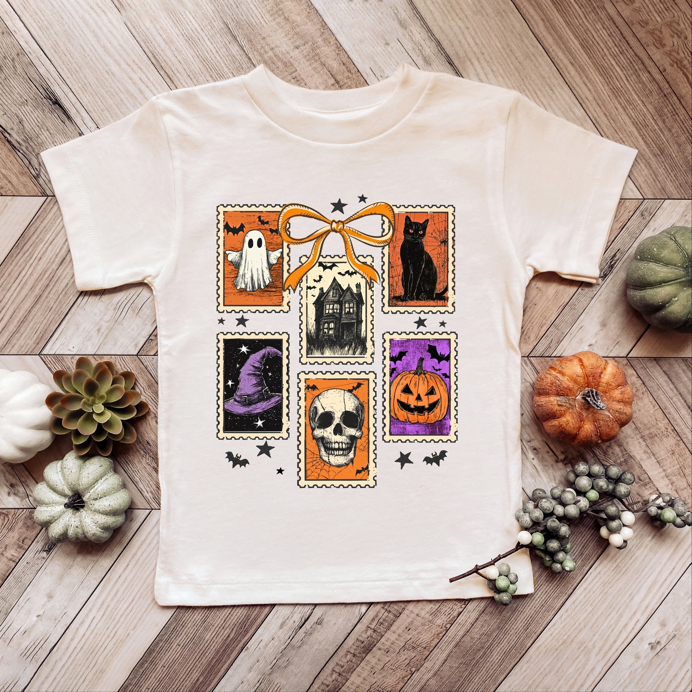 Coquette Halloween Stamps - Youth Short Sleeve Graphic T-Shirt and Toddler Short Sleeve Graphic T-Shirt