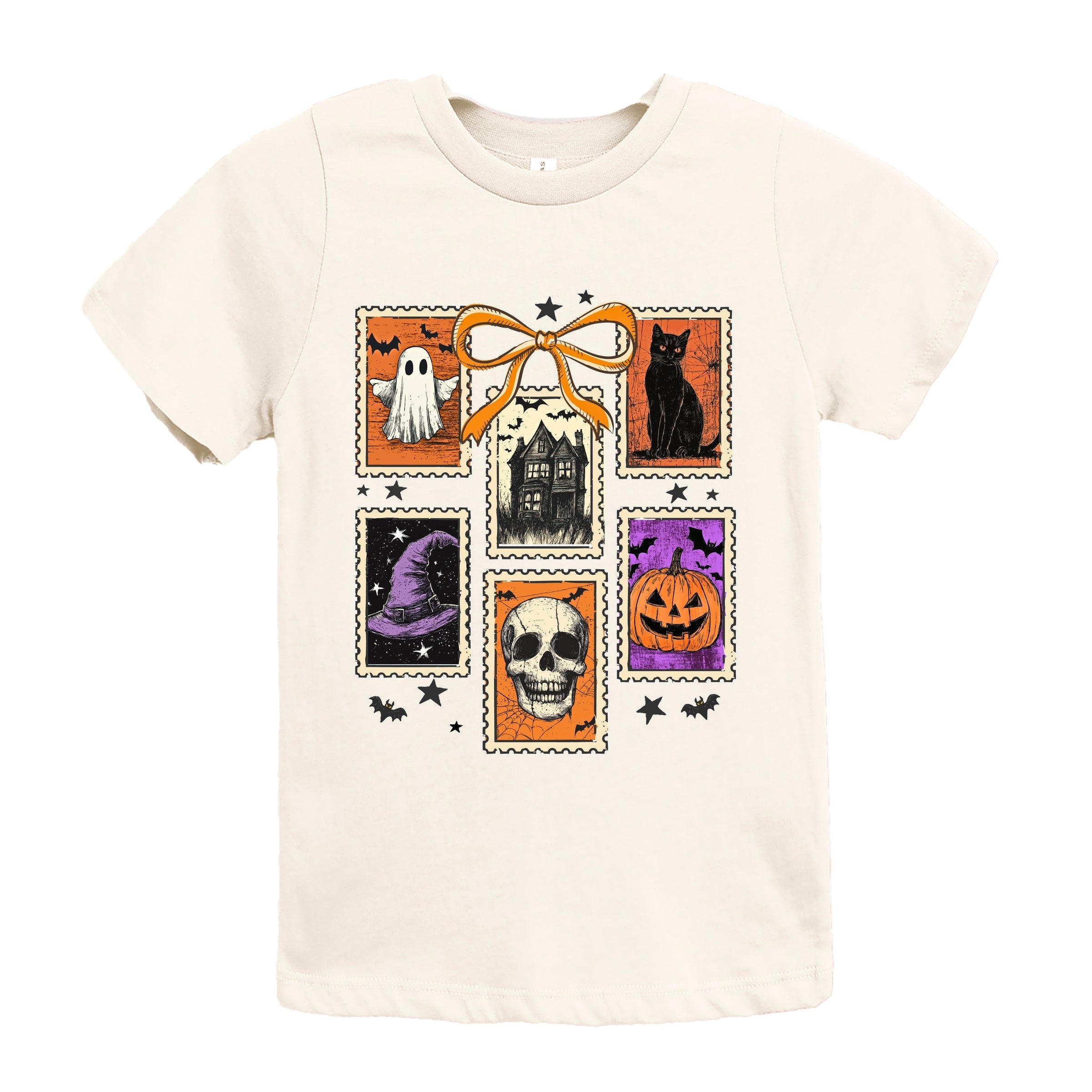 Coquette Halloween Stamps - Youth Short Sleeve Graphic T-Shirt and Toddler Short Sleeve Graphic T-Shirt
