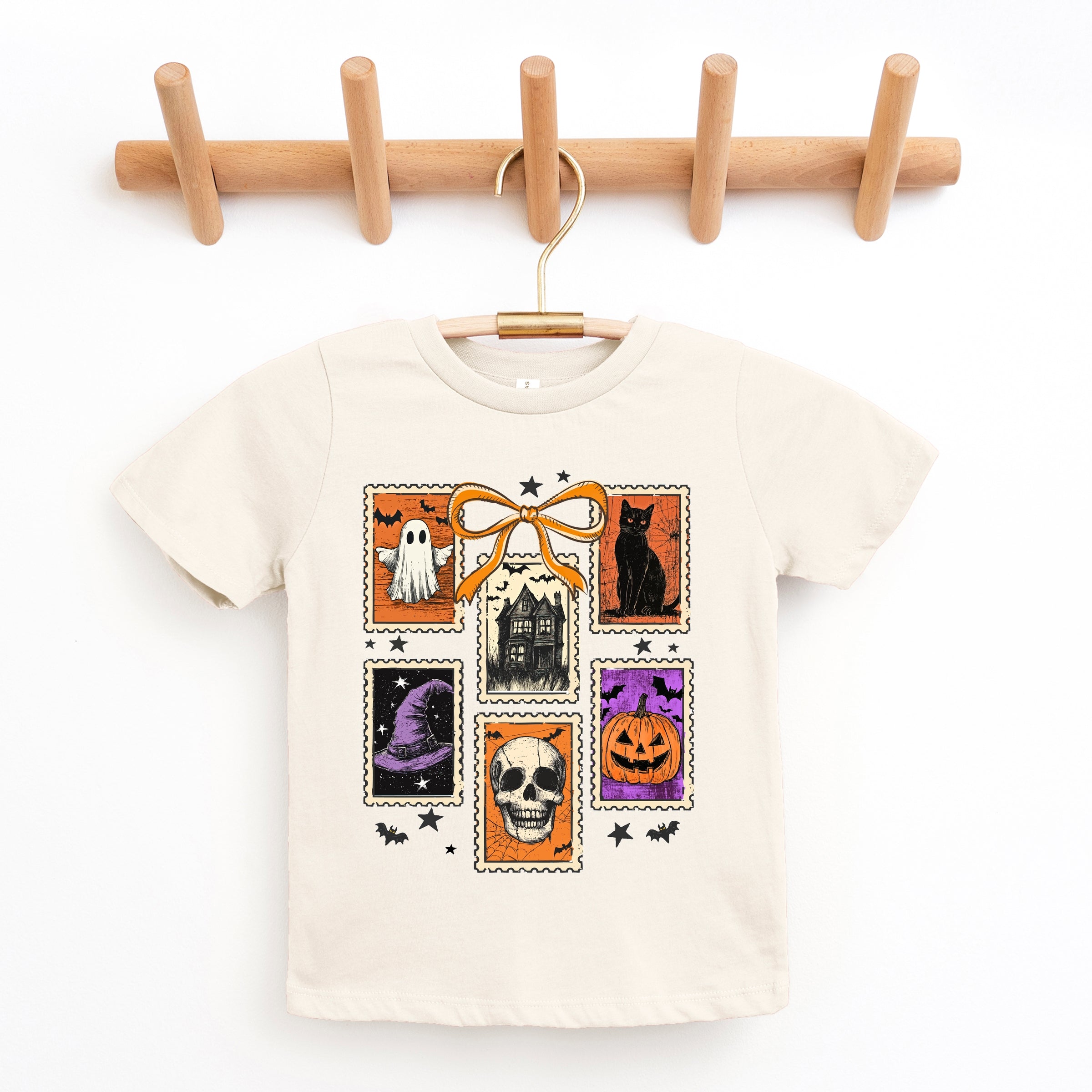 Coquette Halloween Stamps - Youth Short Sleeve Graphic T-Shirt and Toddler Short Sleeve Graphic T-Shirt
