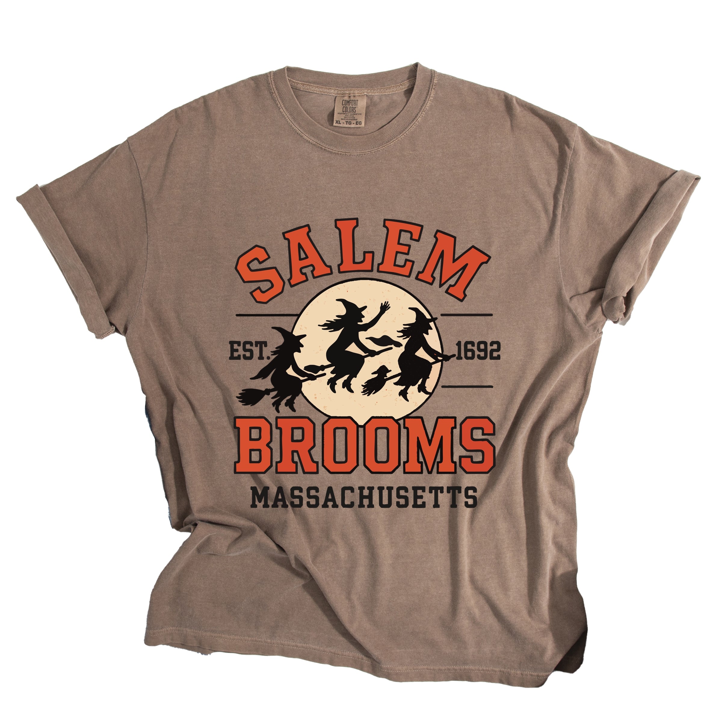 Salem Brooms Massachusetts - Women's Garment Dyed Graphic T-Shirt