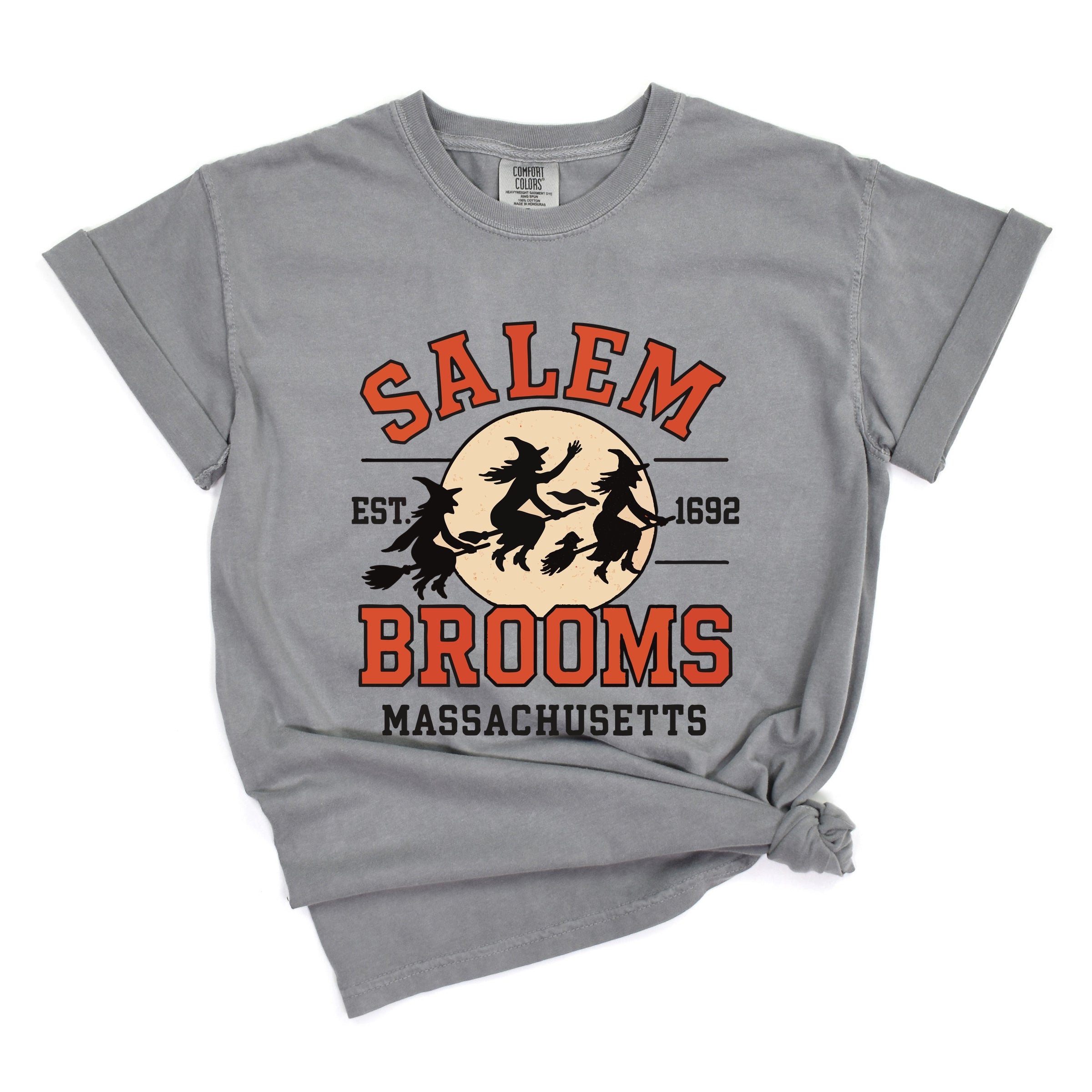 Salem Brooms Massachusetts - Women's Garment Dyed Graphic T-Shirt